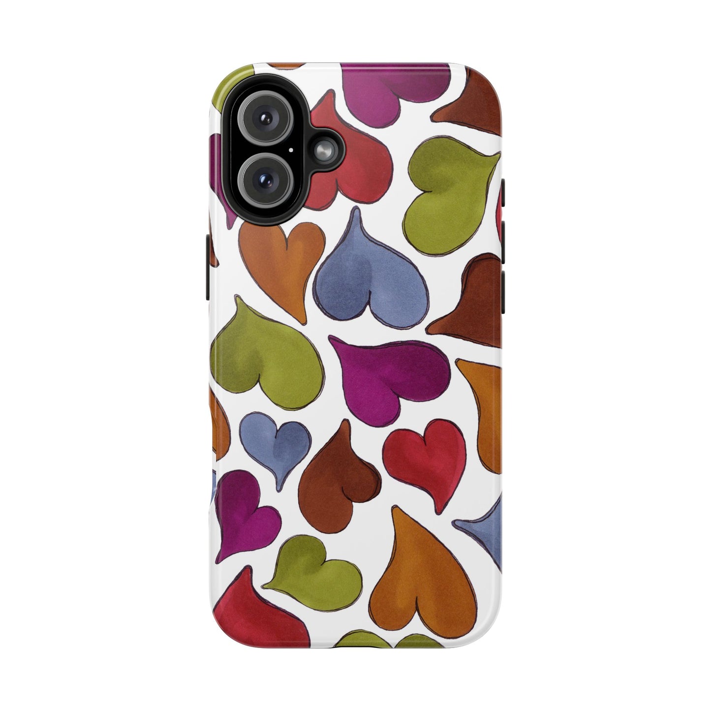 Big Hearted White Phone Case