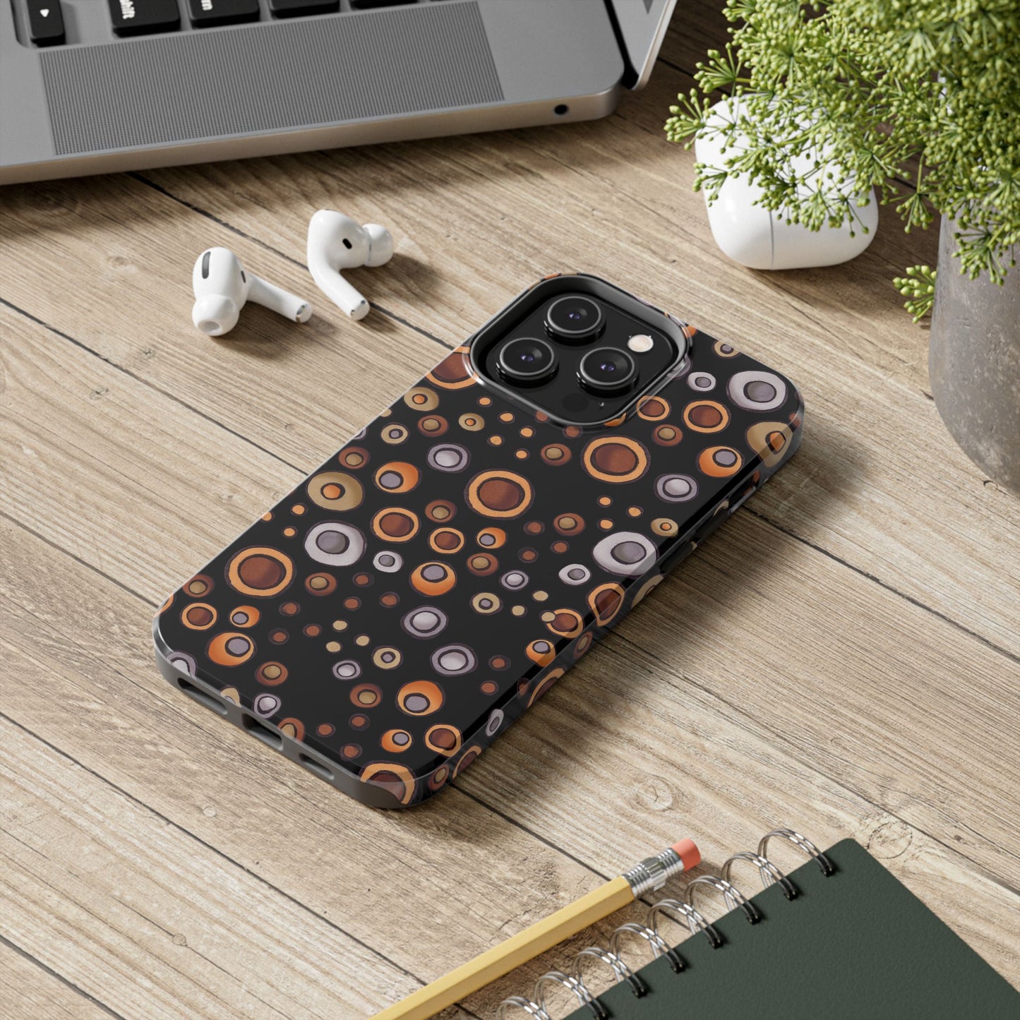 Doggy Dots Black Phone Case
