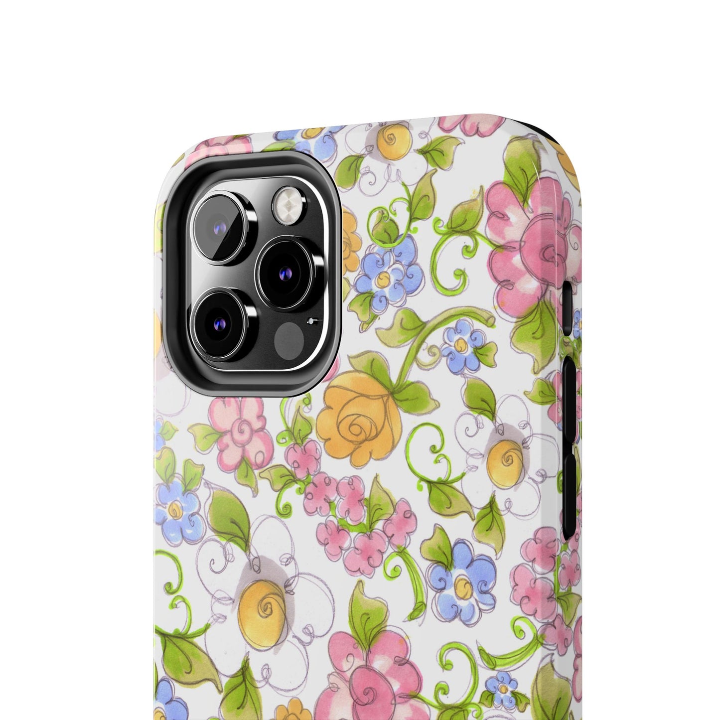 Flower Frolic White Phone Case