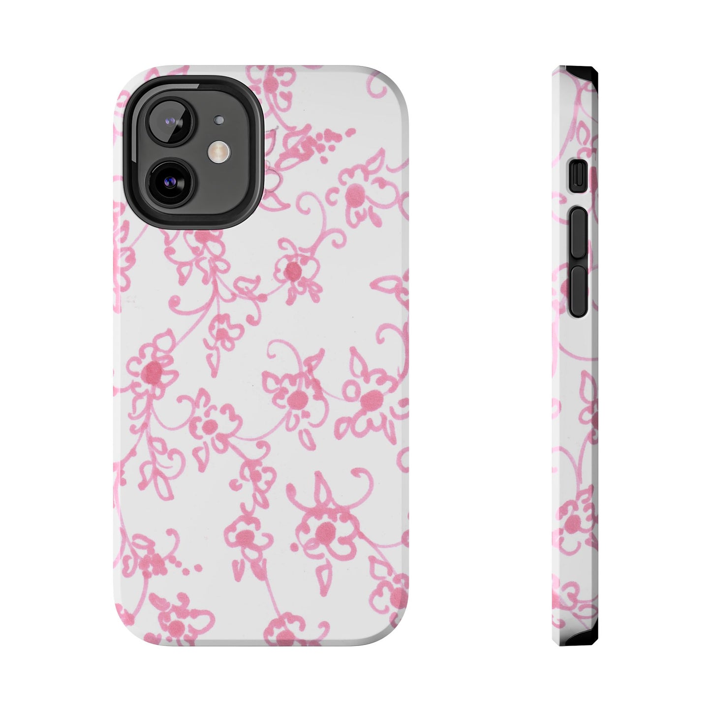 Juliette Ladies White / Pink Flowers Phone Case