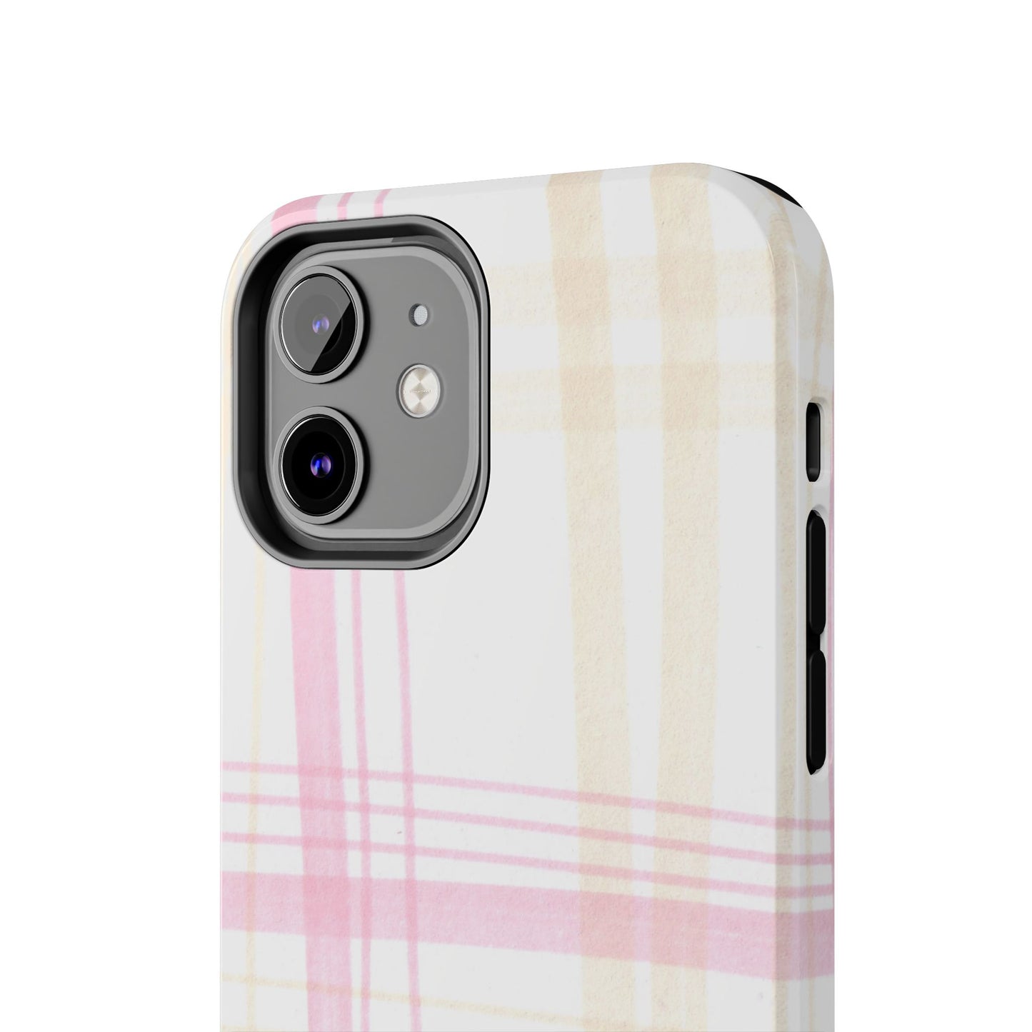 Flower Model Plaid Phone Case