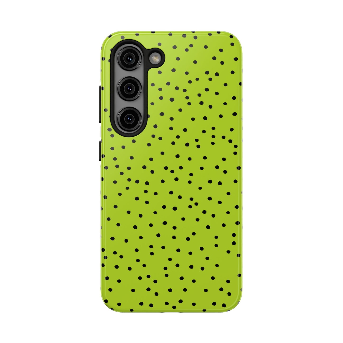 Dinky Dots Lime / Black Phone Case