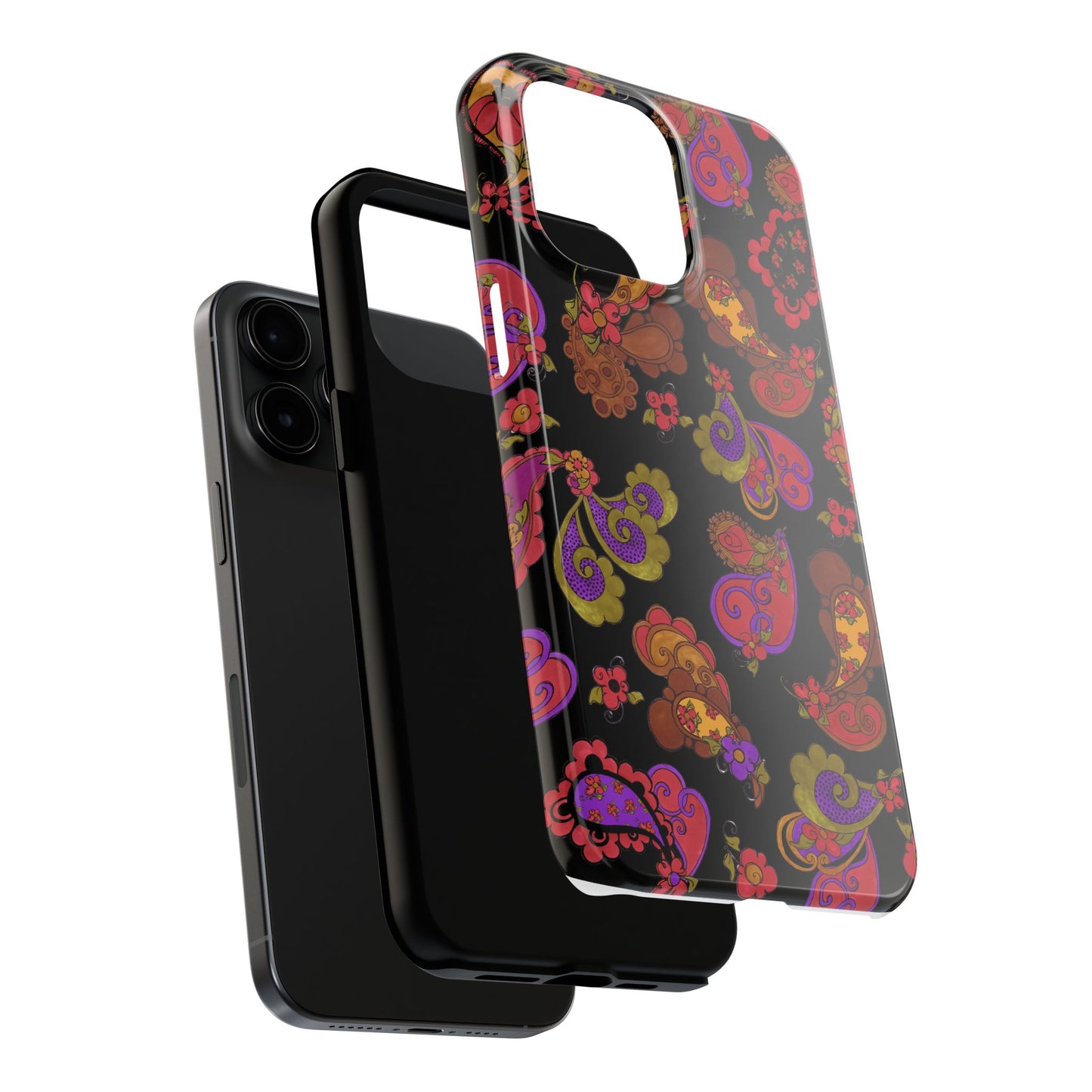 Posie Paisley Black Phone Case