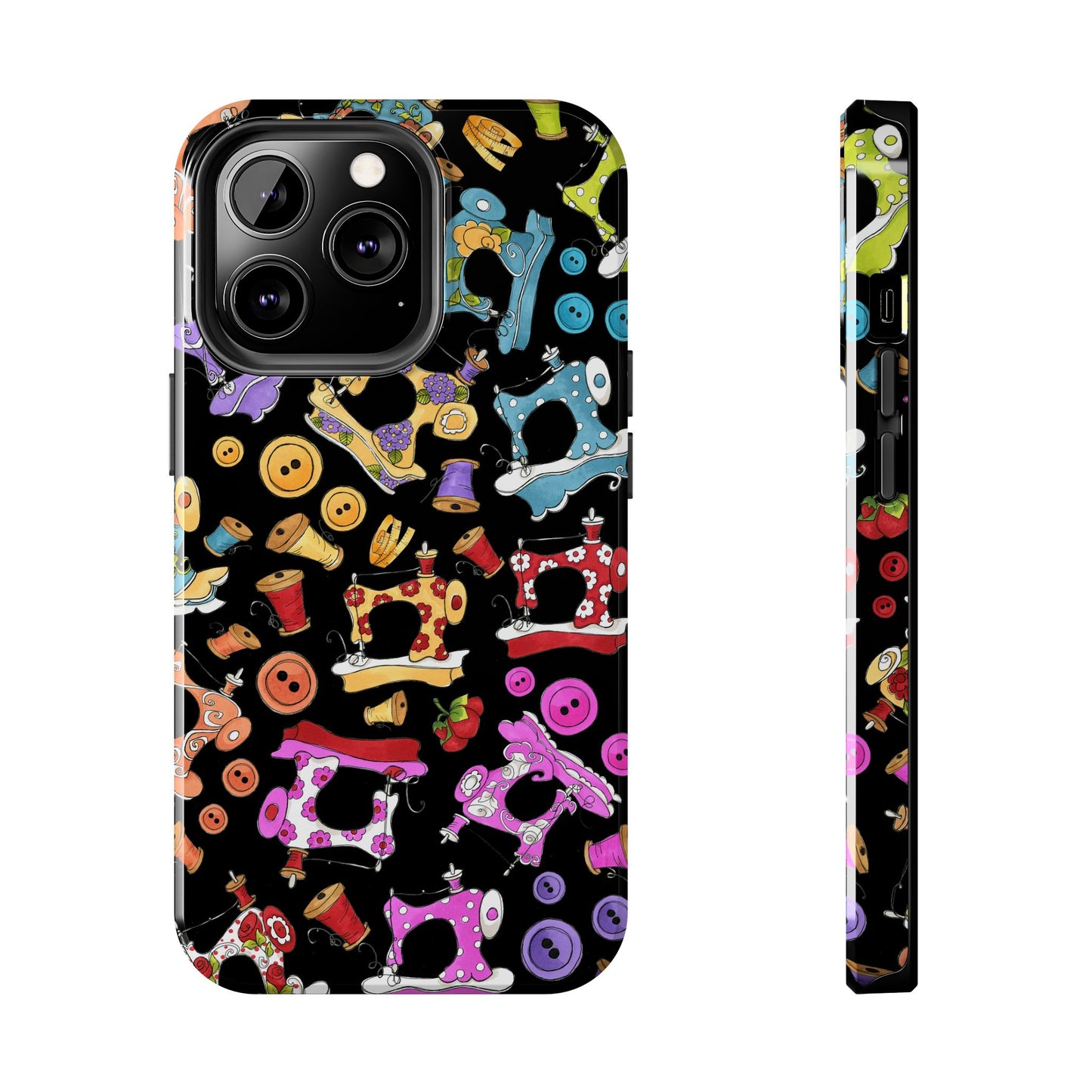 Sew Assorted Black Phone Case
