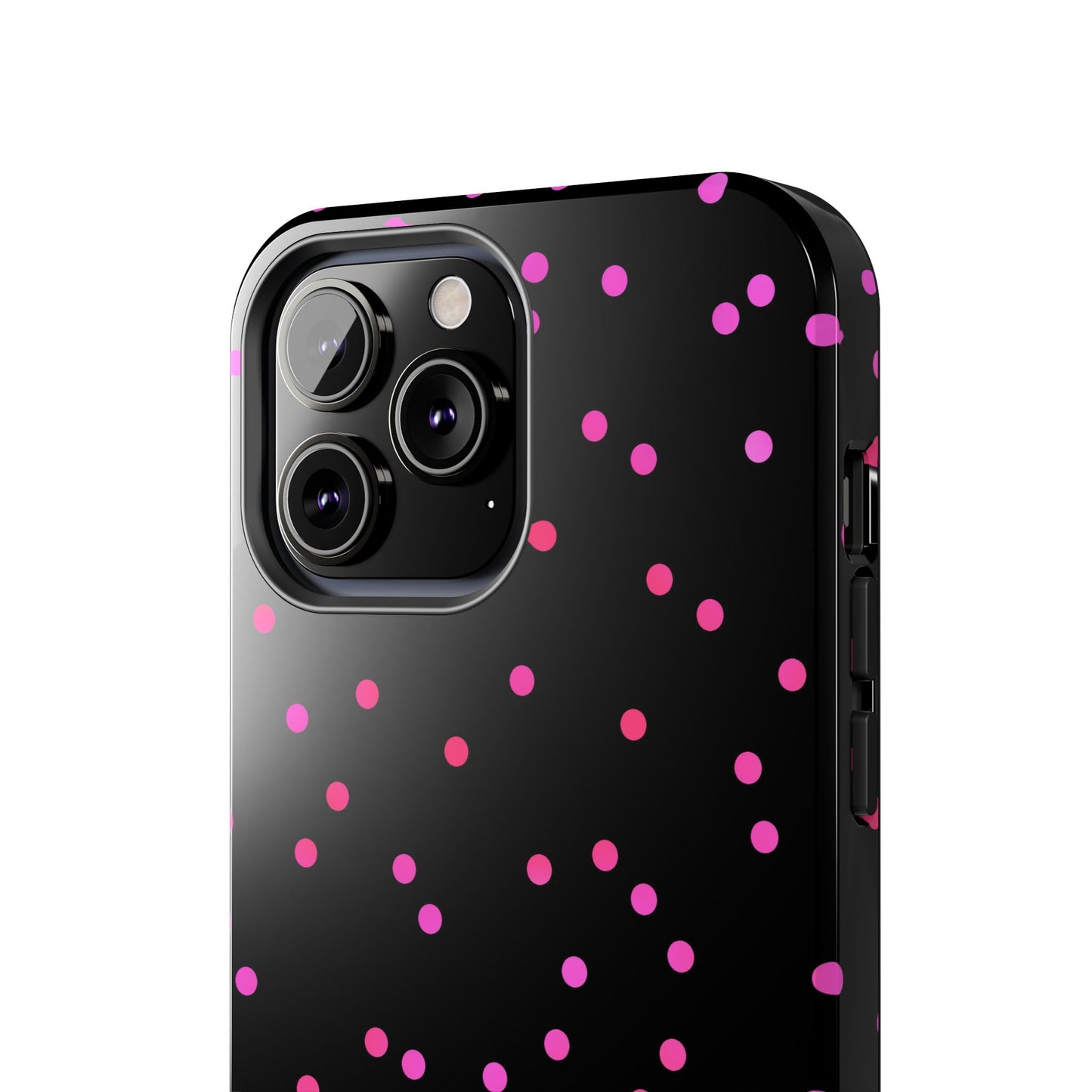 Space Dots Black / Cerise Phone Case