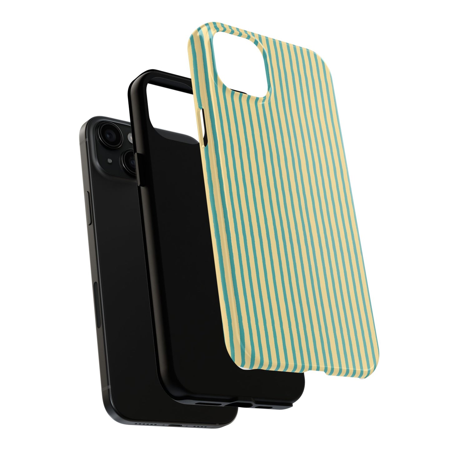 Stripe Yellow / Turquoise Phone Case