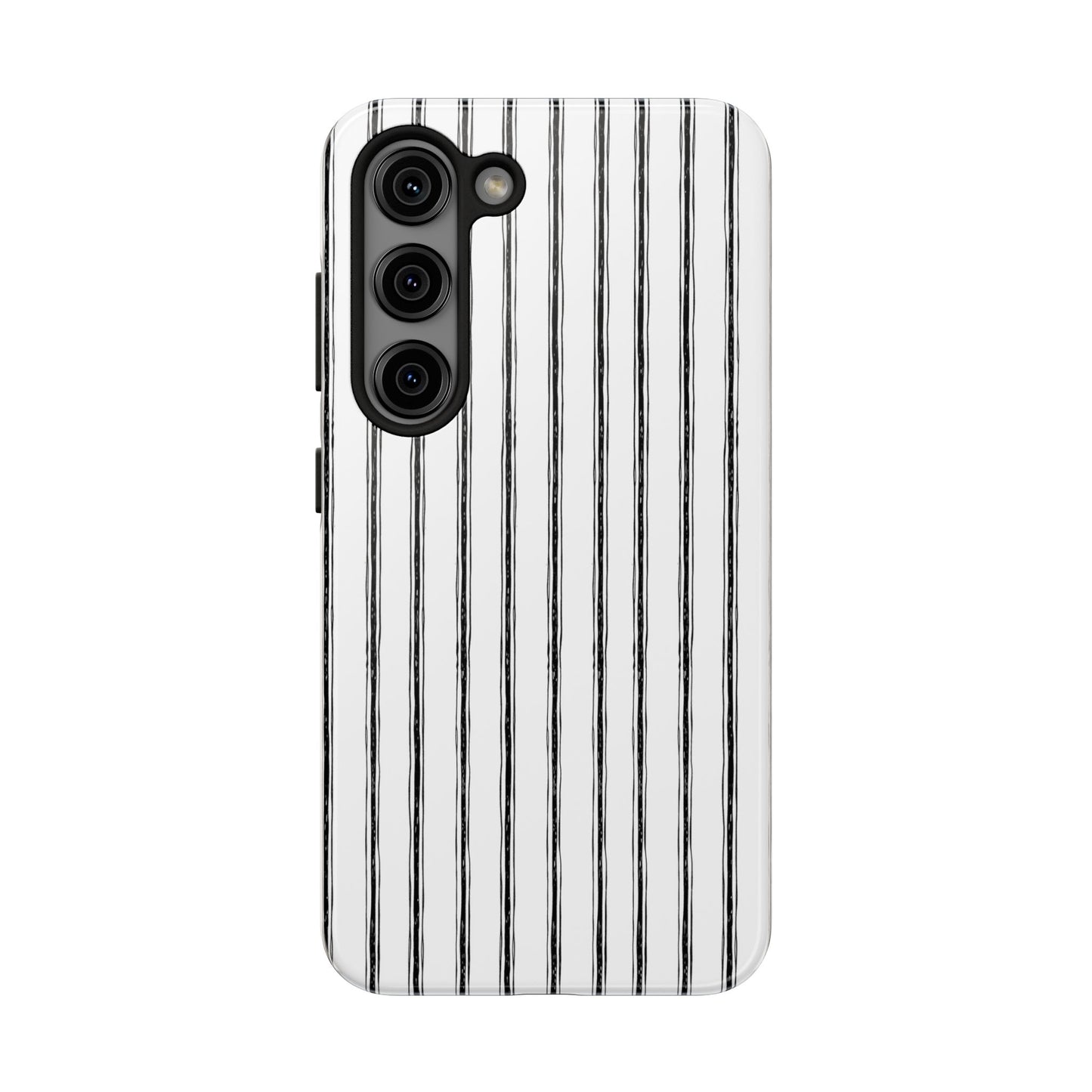 Napkin Stripe White / Black Phone Case