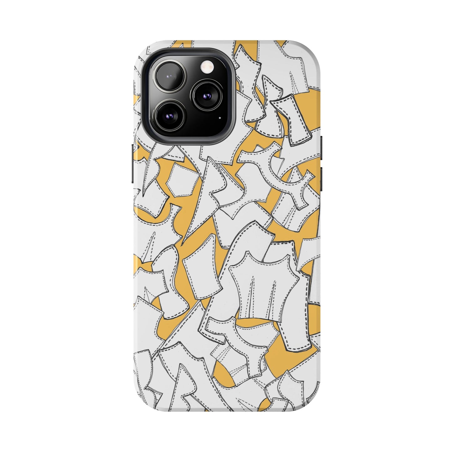 Pattern Pieces Yellow Phone Case