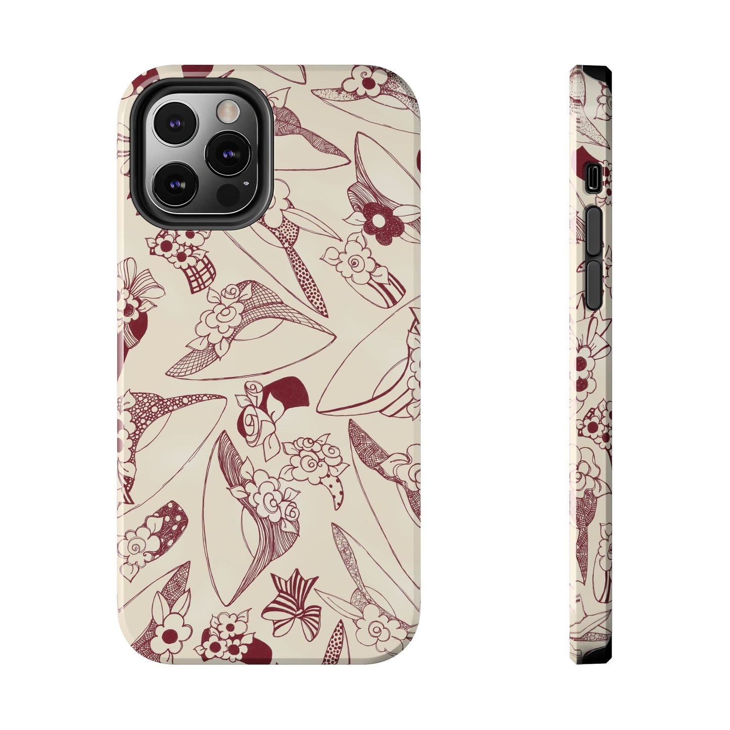 Millinery Ivory / Red Phone Case