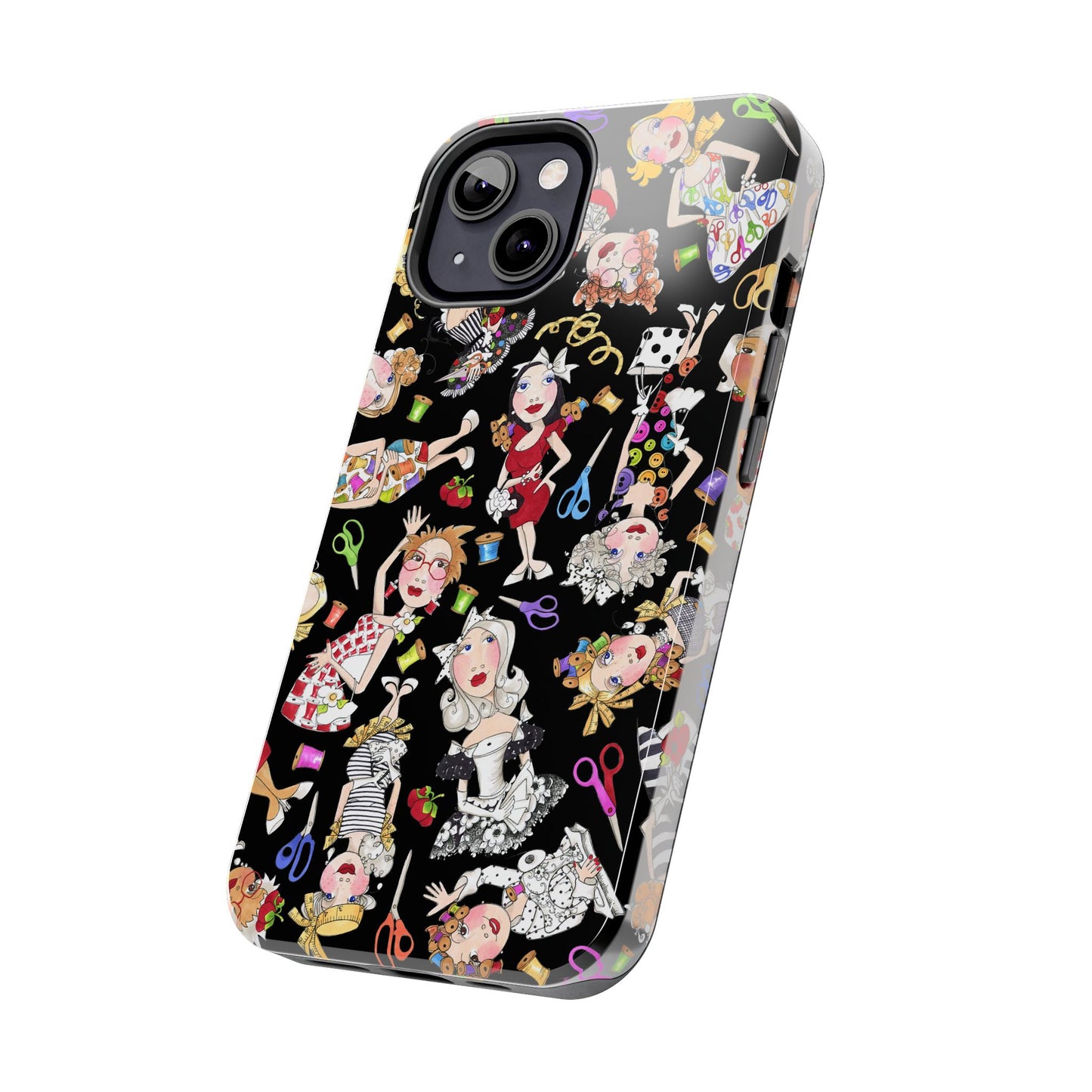 Sew Tossed Black Phone Case