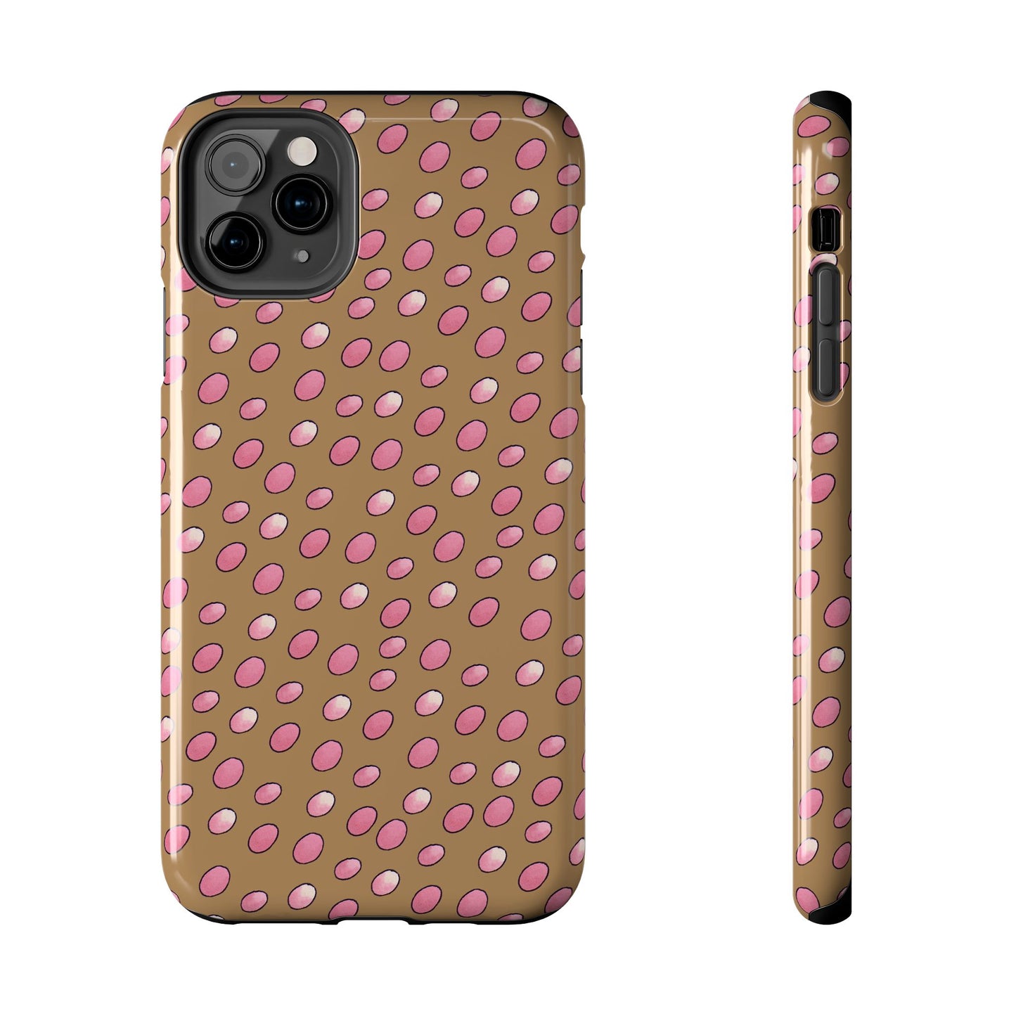 Egg Dots Chocolate / Pink Phone Case