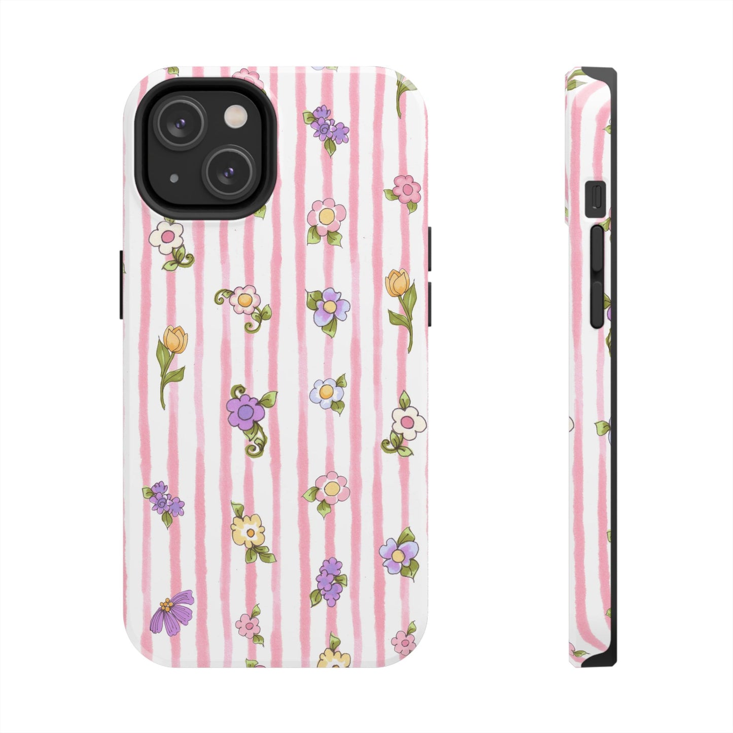 Pretty Posie Stripe Phone Case