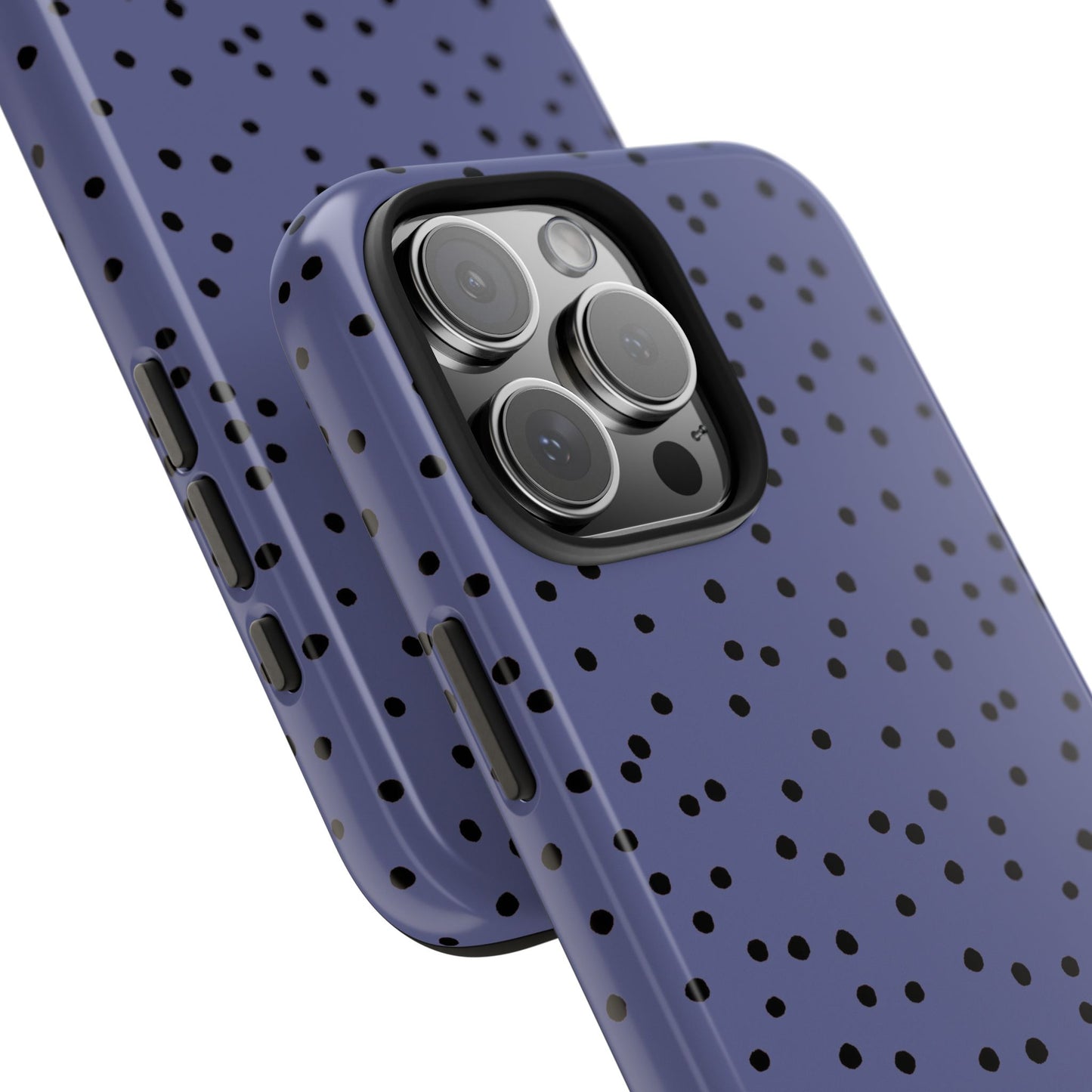 Dinky Dots Blue / Black Phone Case