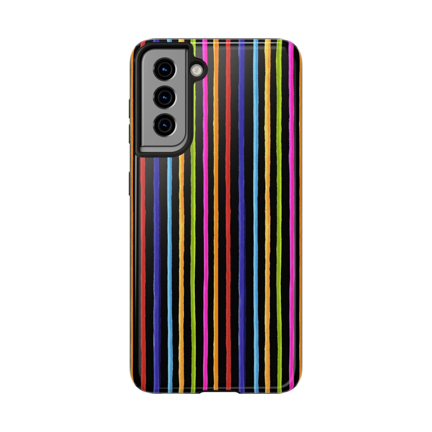 Happy Stripe Black Phone Case