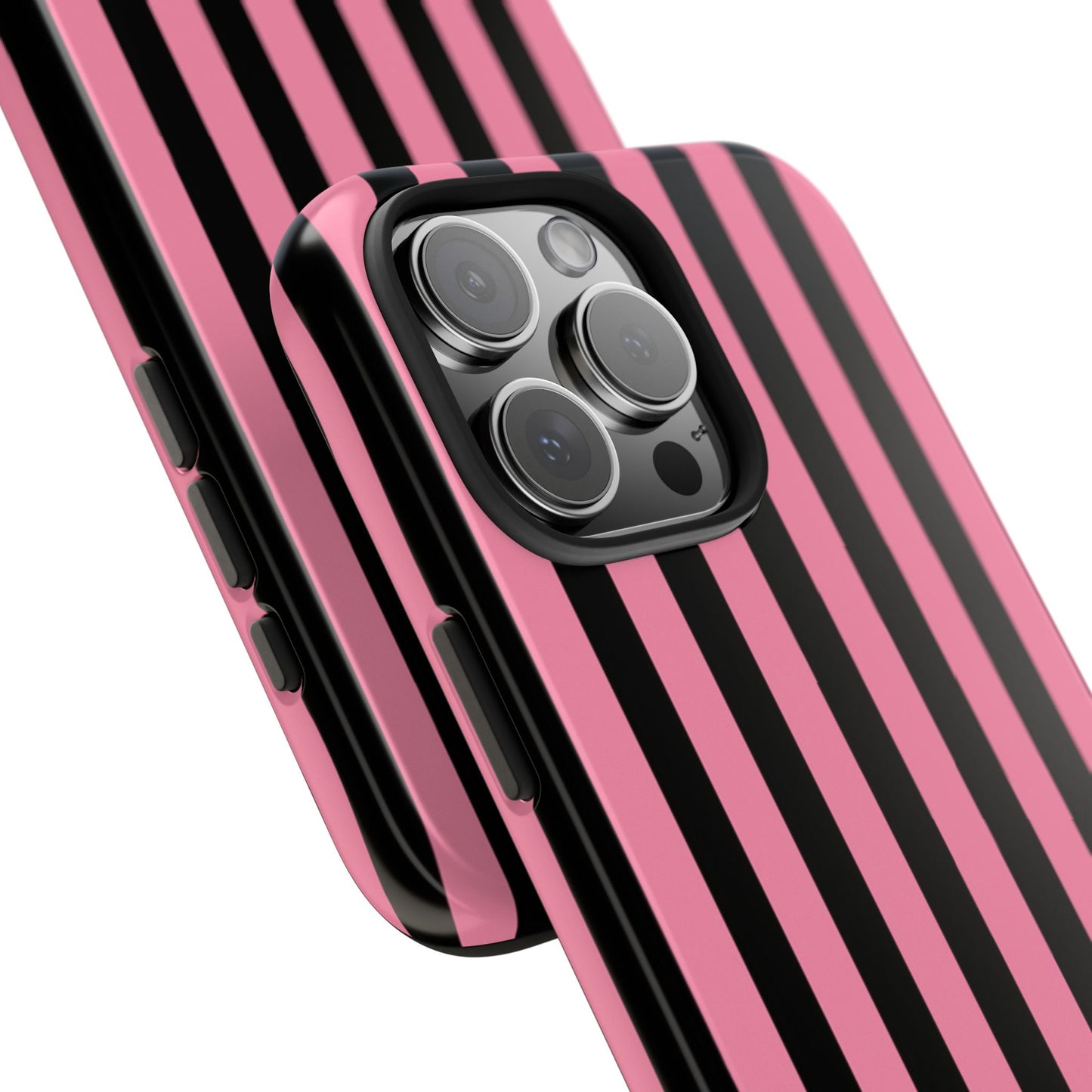 Vertical Stripe Pink / Black Phone Case