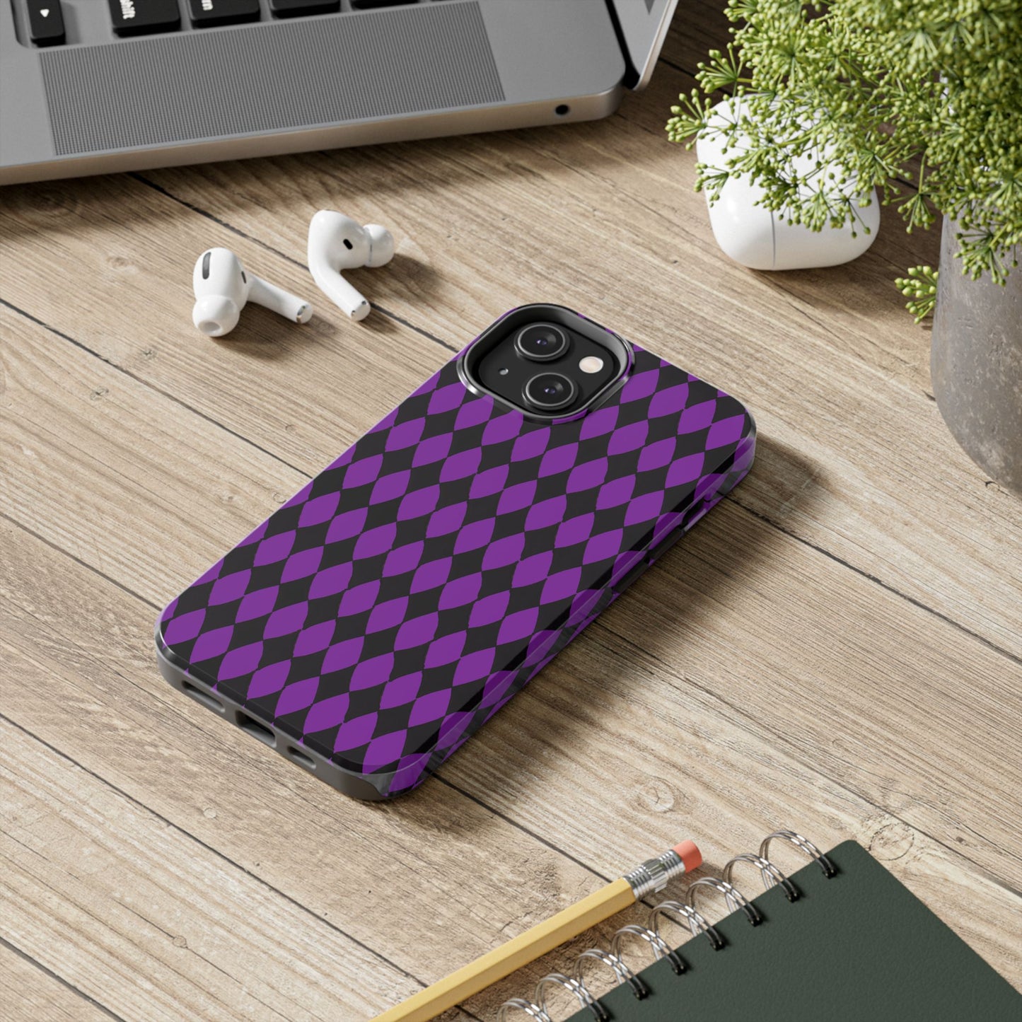 Diamond Purple / Black Phone Case