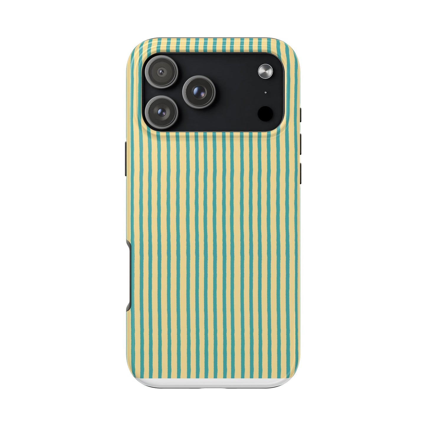 Stripe Yellow / Turquoise Phone Case
