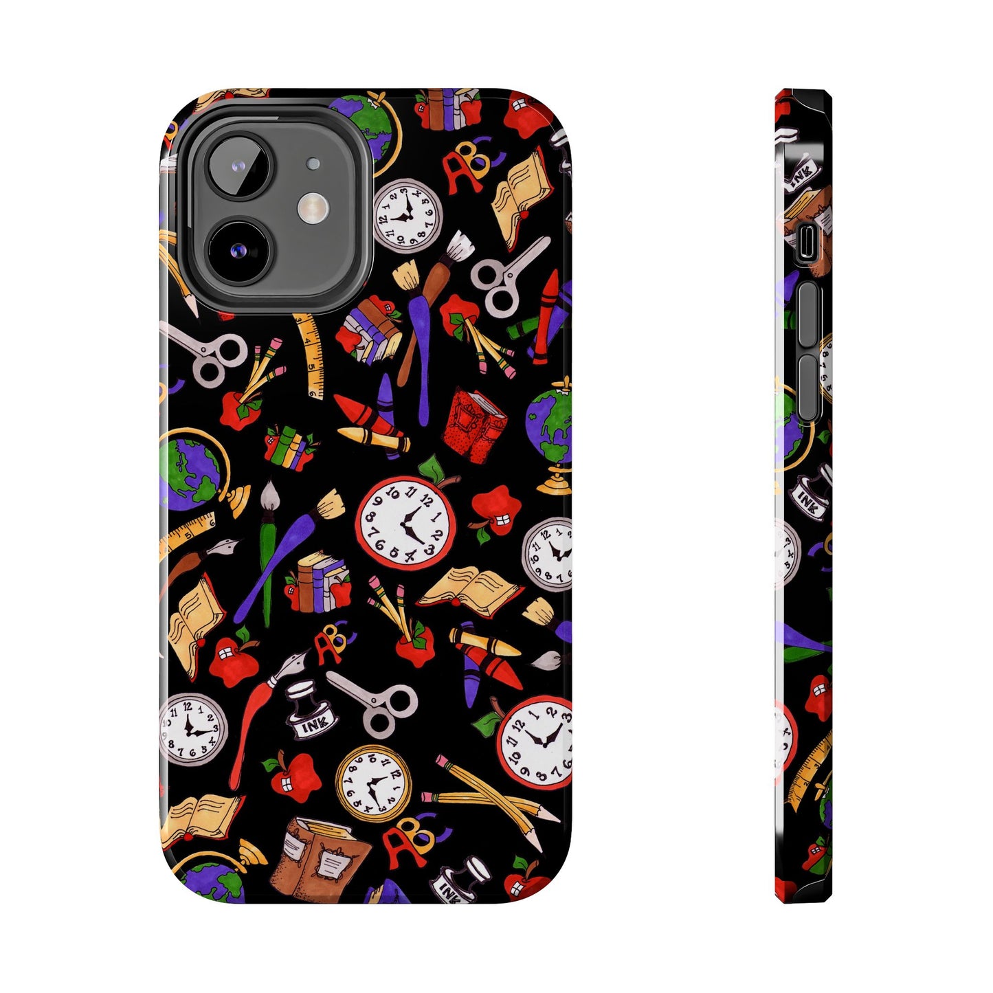 School Stuff Black Phone Case