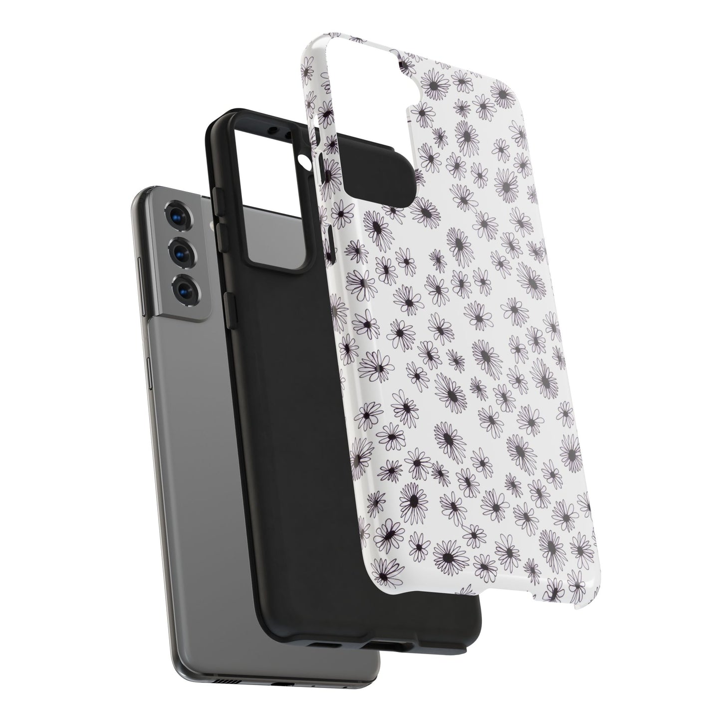 Random Daisy White / Black Phone Case