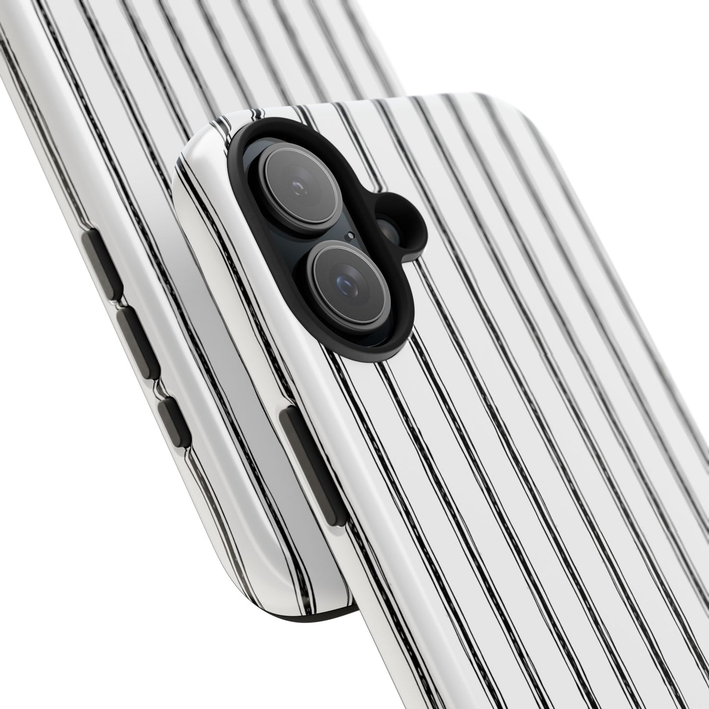 Napkin Stripe White / Black Phone Case
