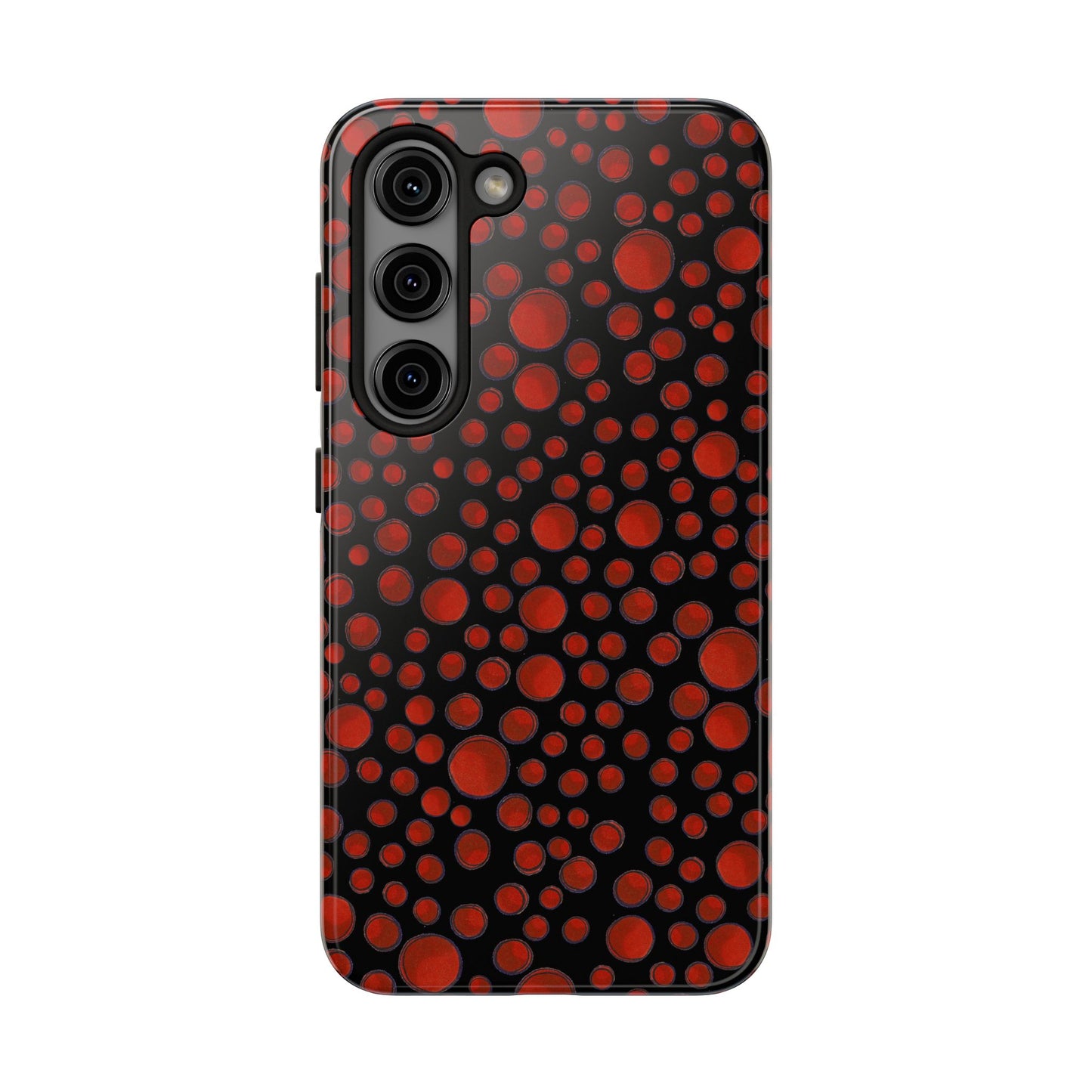 Dot Assortment Black / Red Phone Case
