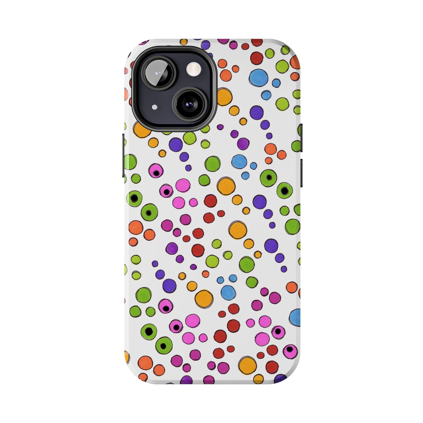Dog Dots White / Multi Phone Case