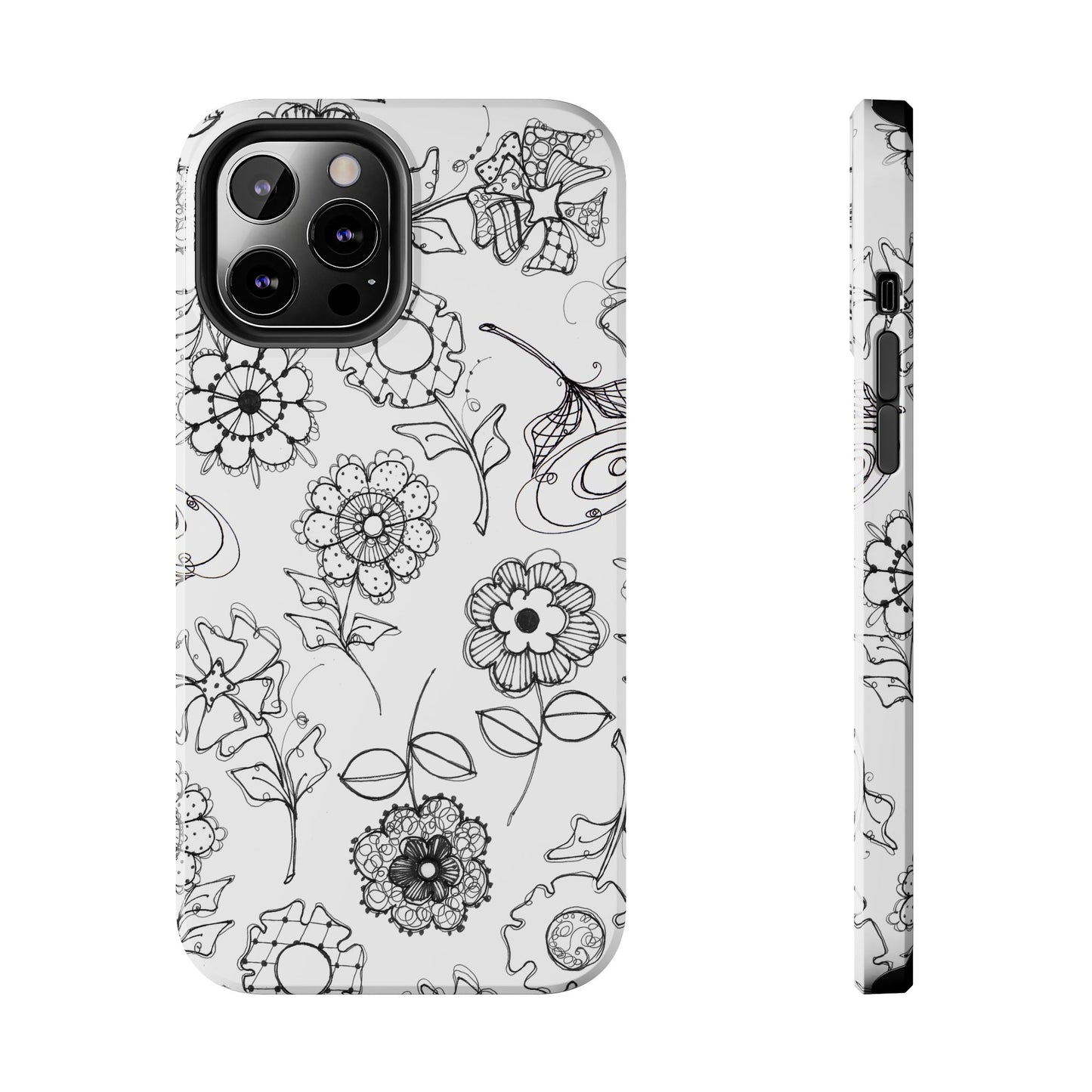 Paper Posies White Phone Case