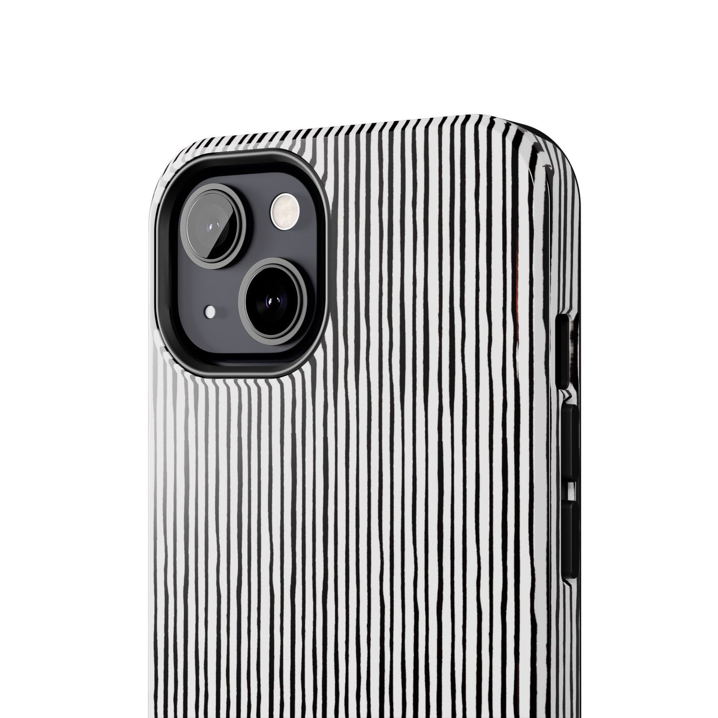 Quirky Pin Stripe White / Black Phone Case