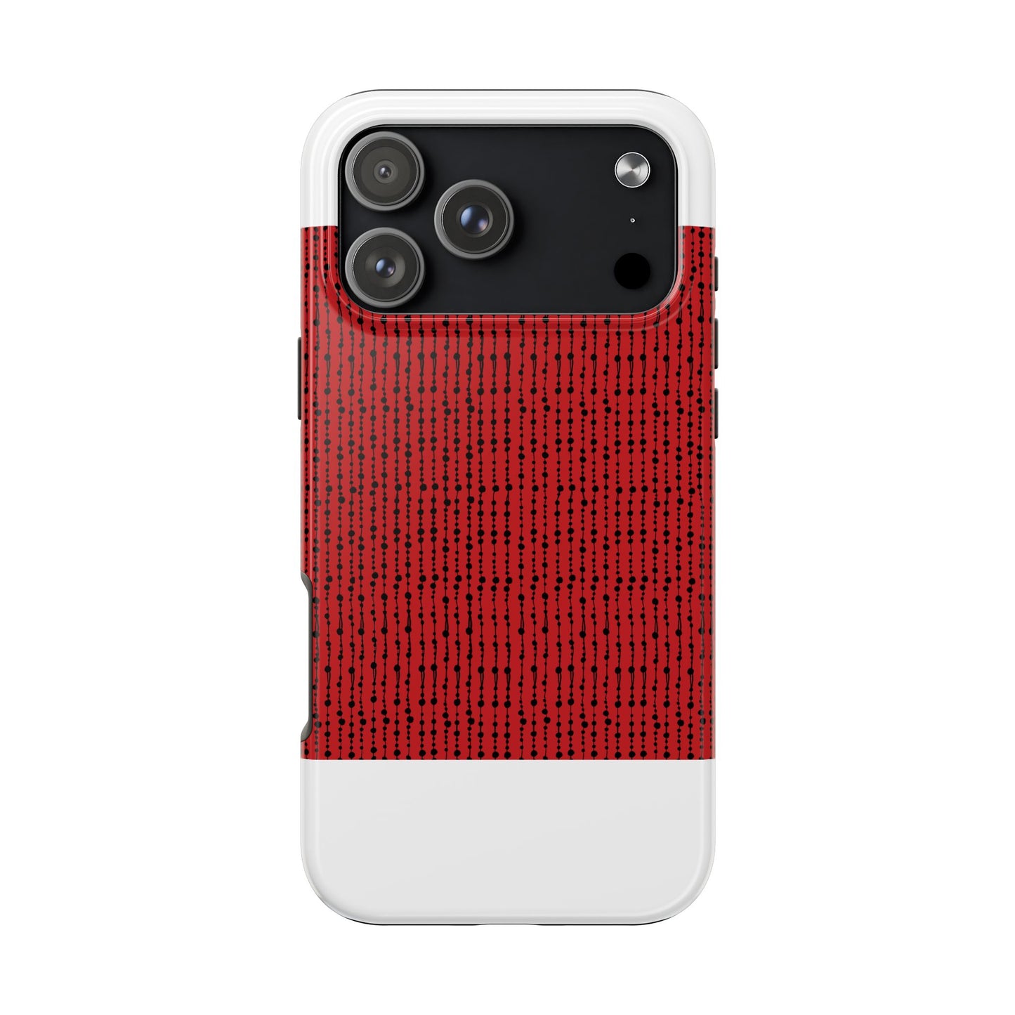Beaded Curtain Red / Black Phone Case