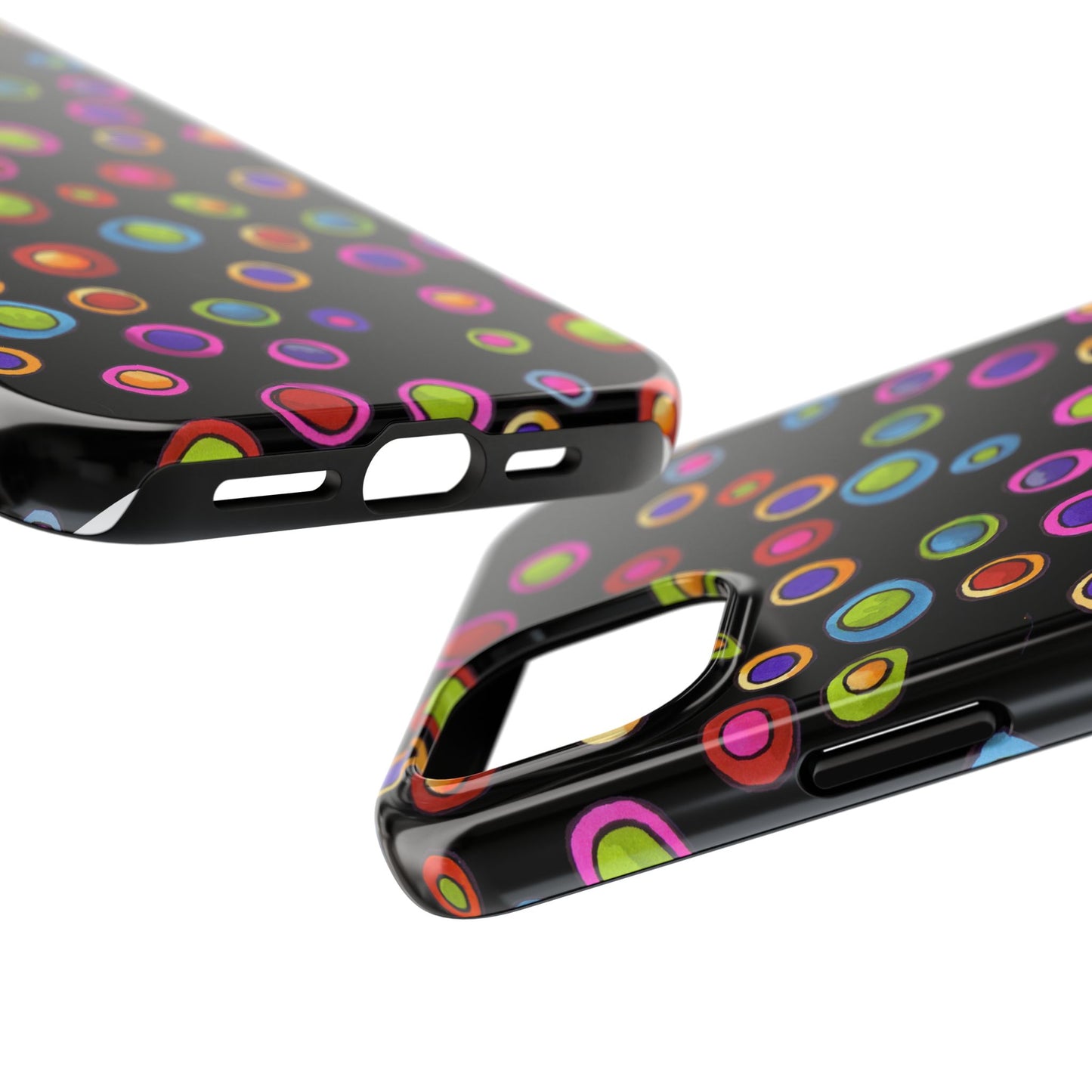 Dopey Dots Black Phone Case