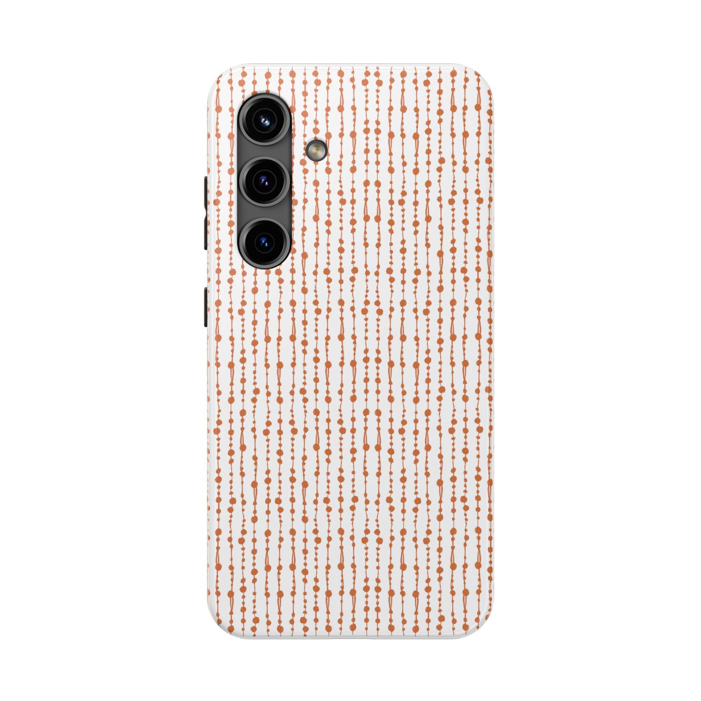 Beaded Curtain White / Bronze Phone Case