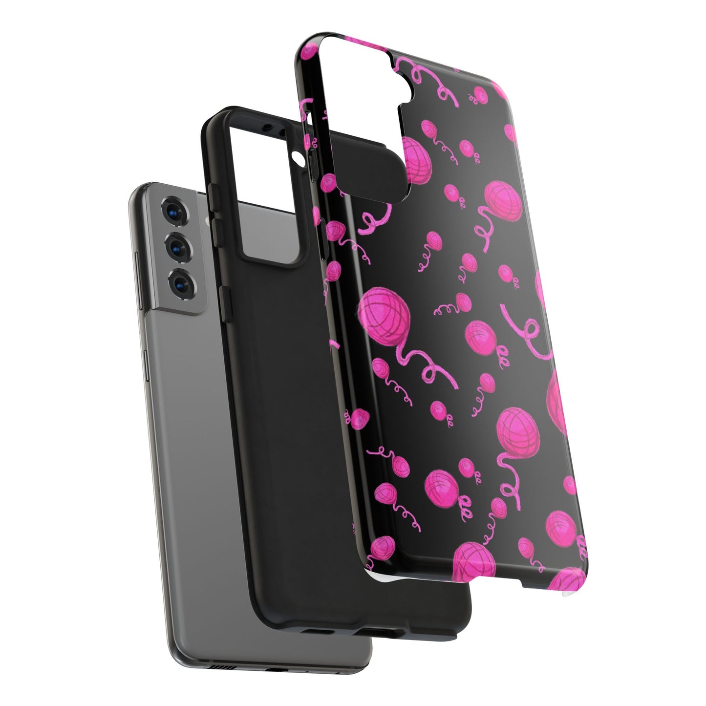 Yarniverse Black / Pink Phone Case