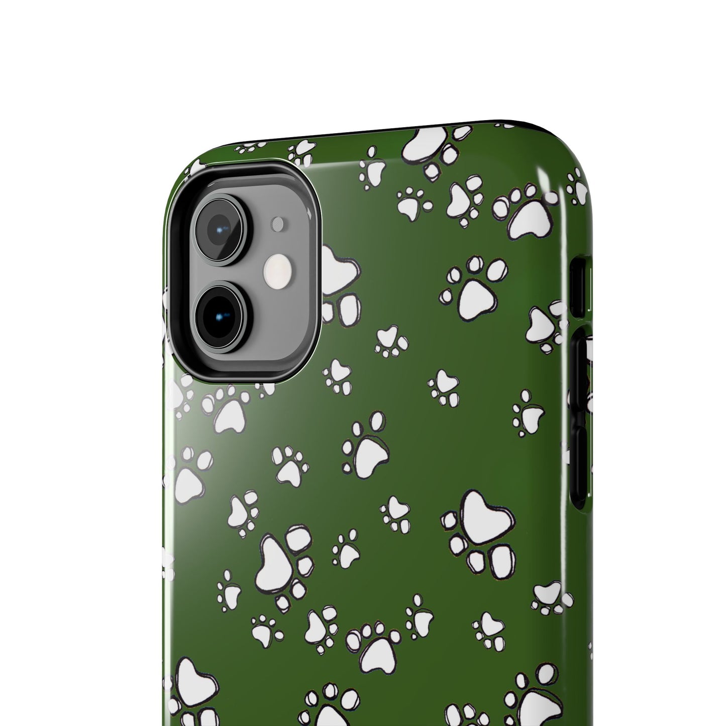 Paw Flakes Green Phone Case