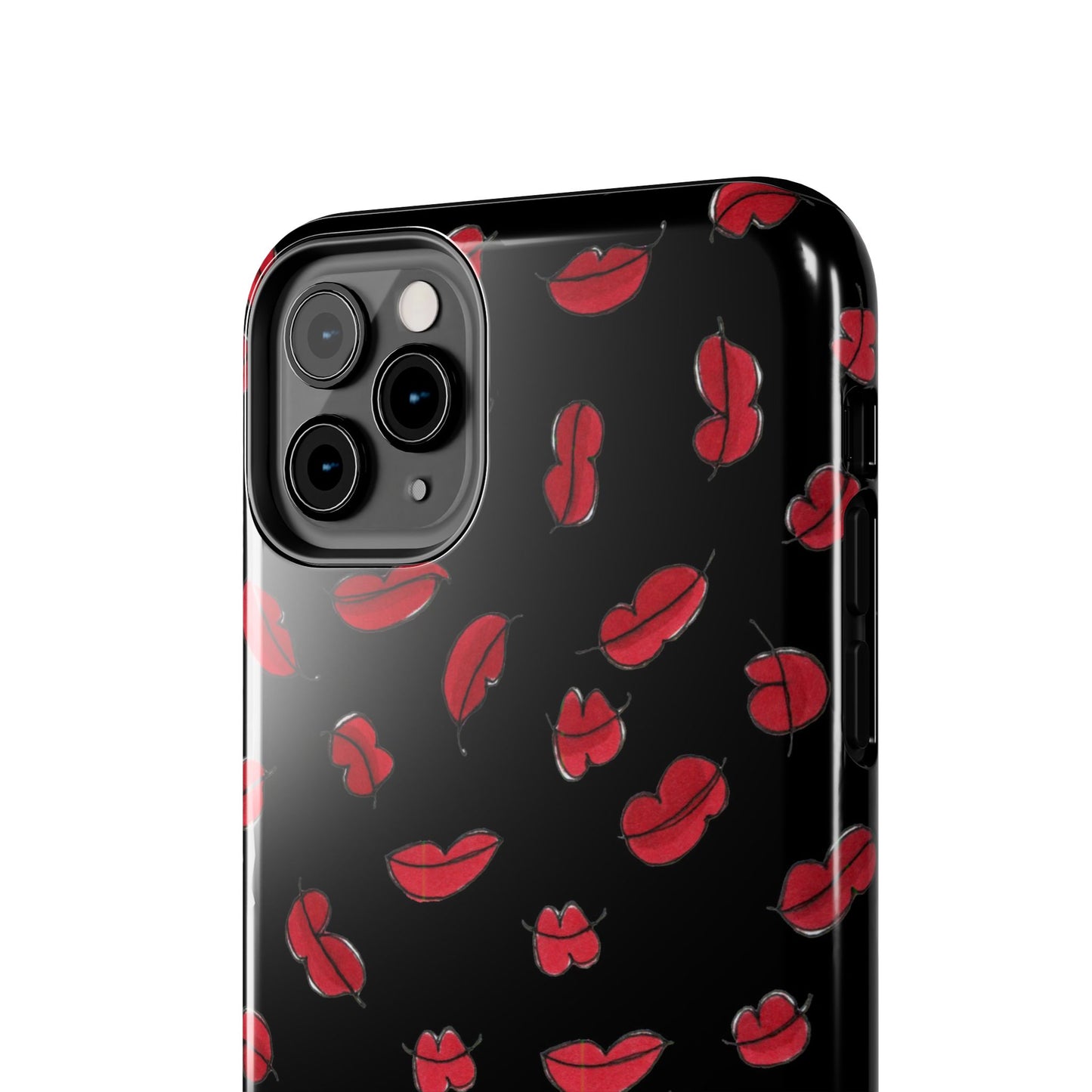 Lotsa Lips Black Phone Case