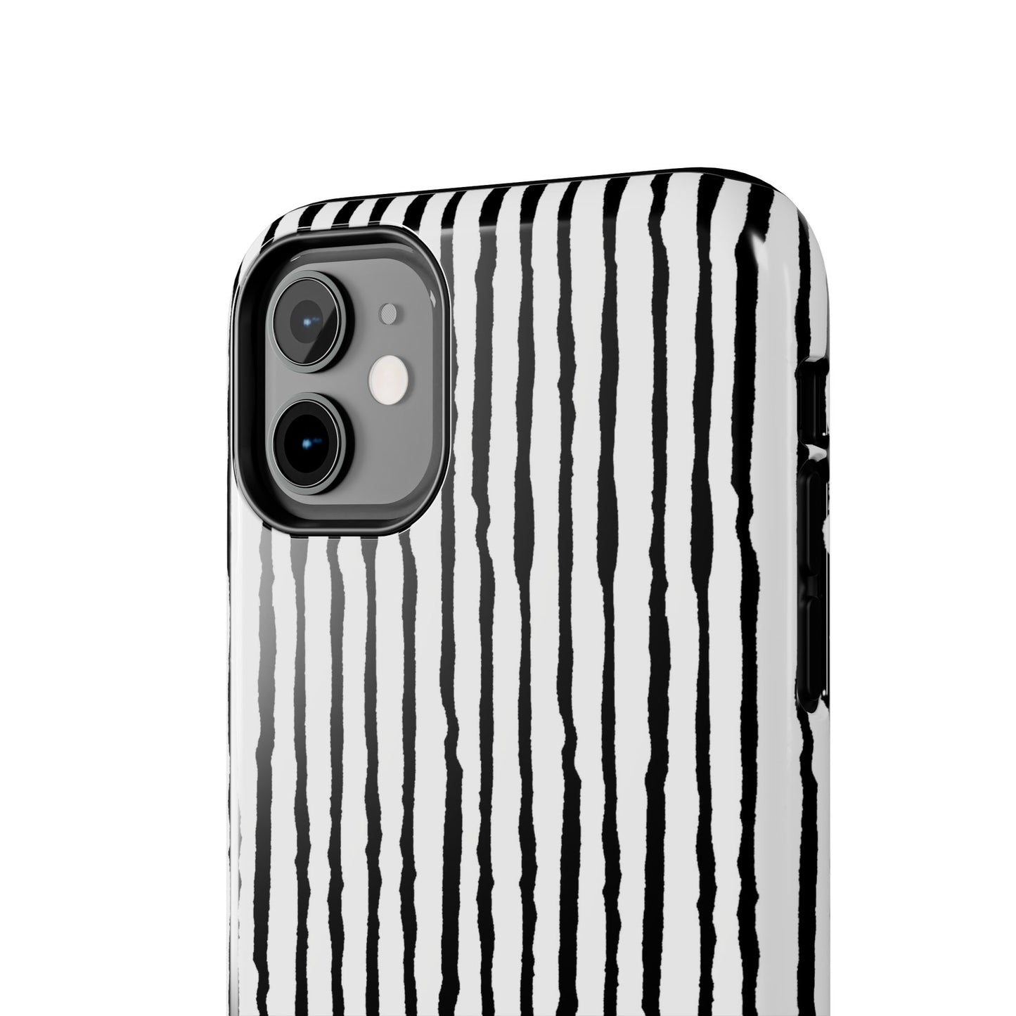 Sorta Stripe White / Black Phone Case
