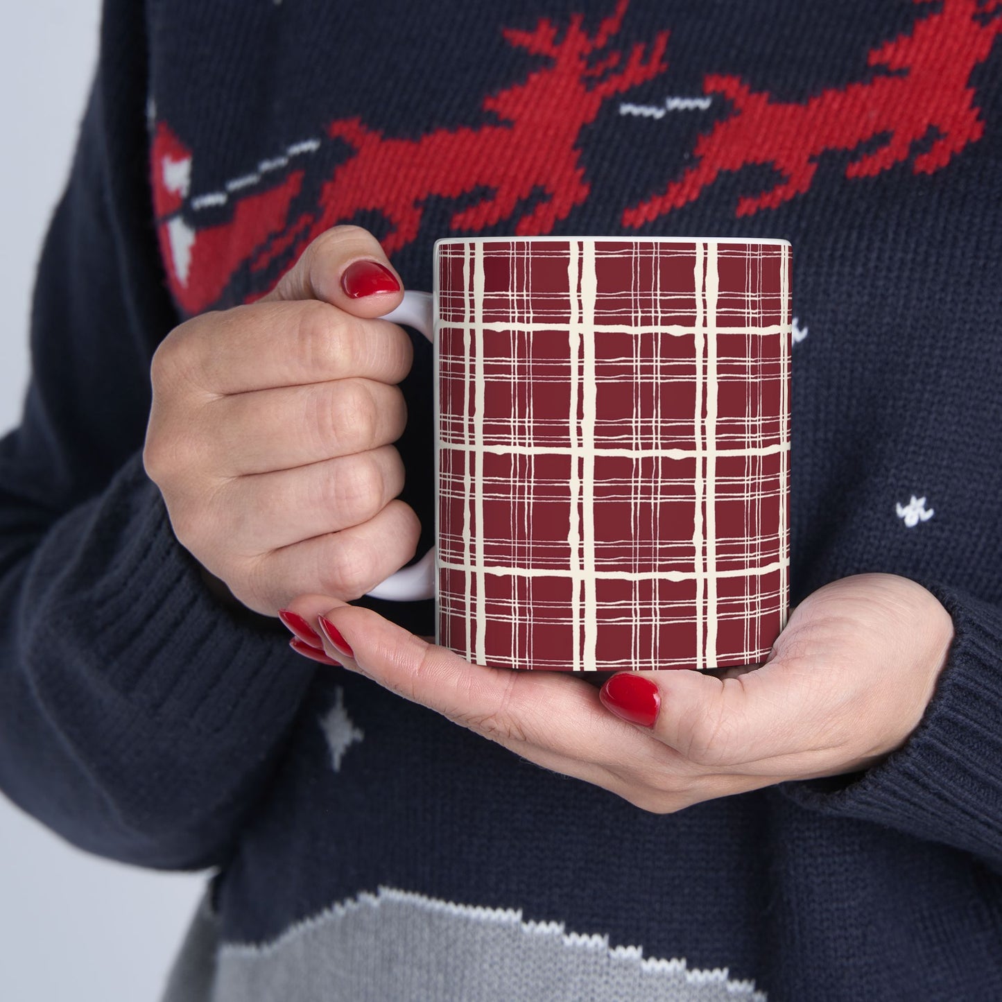 Red Plaid Cup