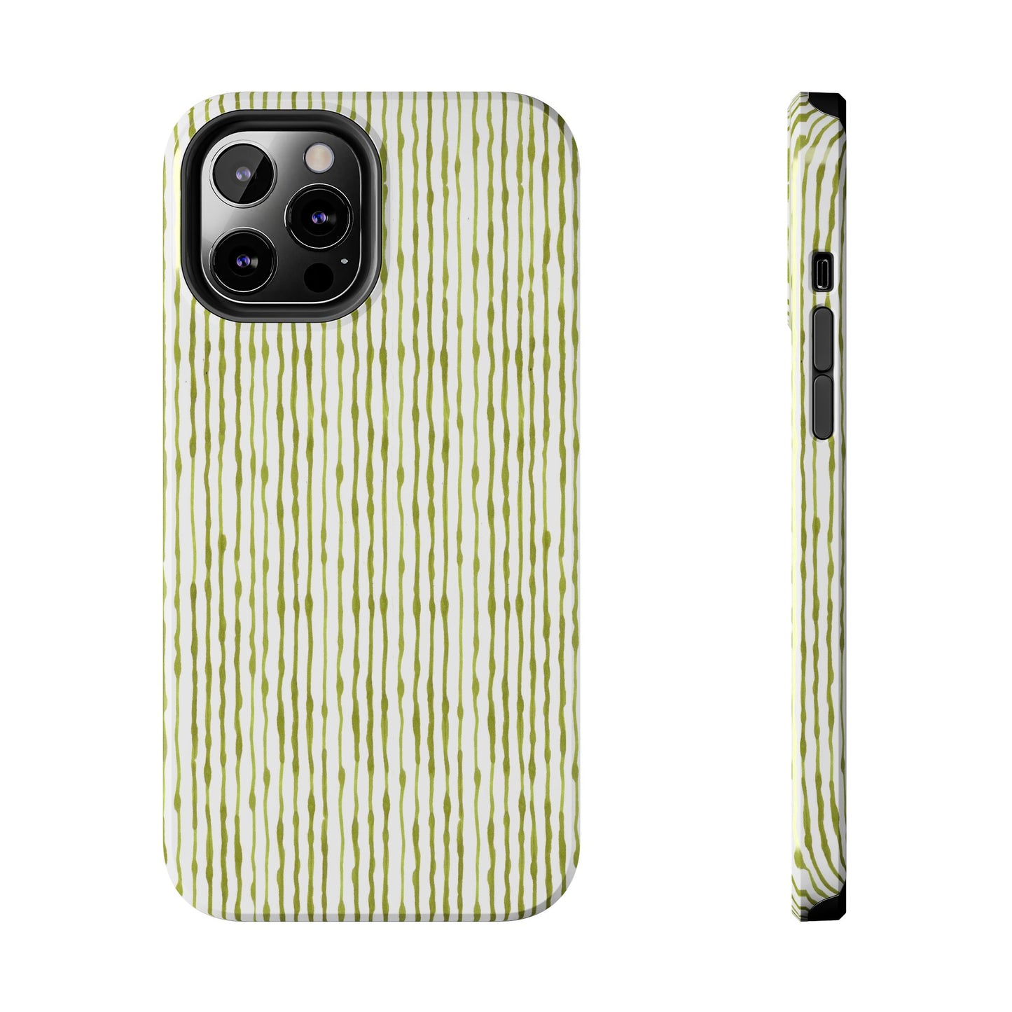 Faux Seersucker White / Green Phone Case