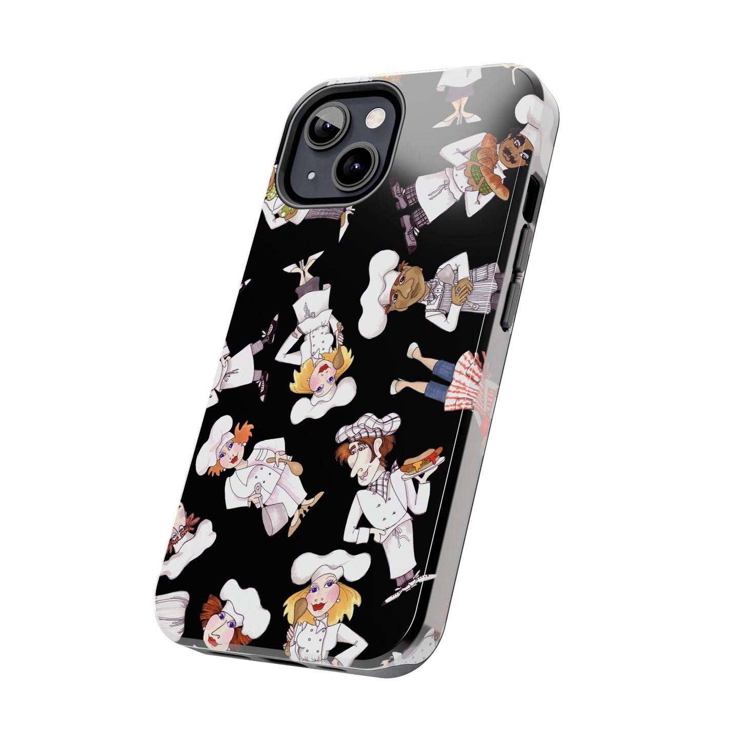 Tossed Chefs Black Phone Case