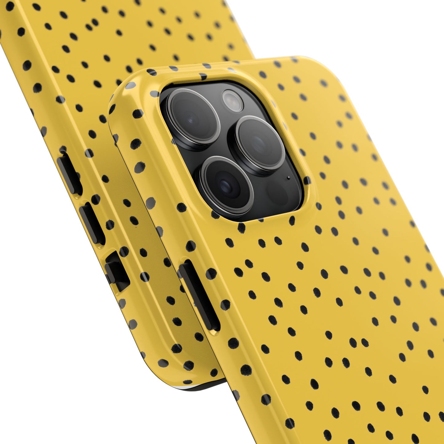 Dinky Dots Yellow / Black Phone Case