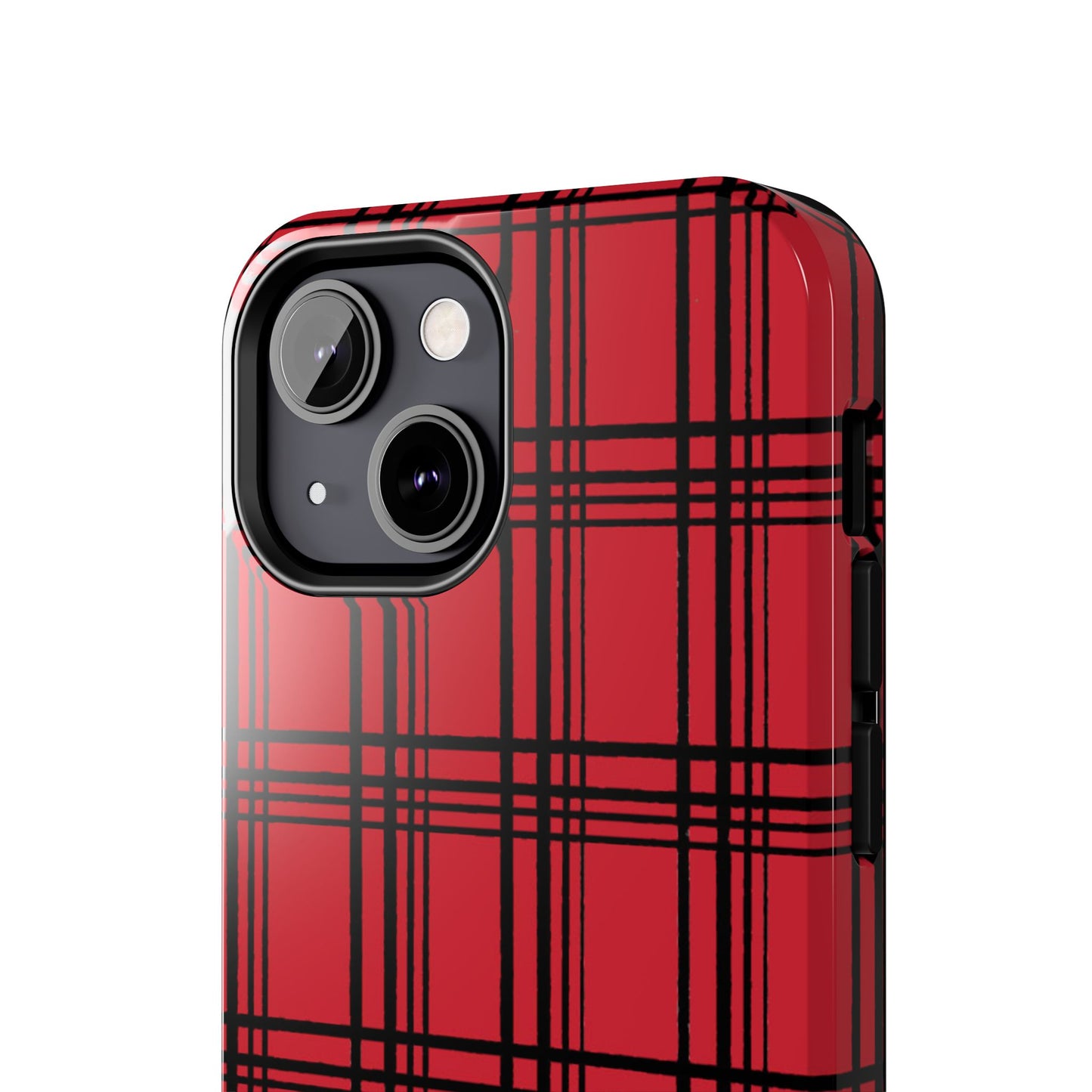 Glad Plaid Red / Black Phone Case