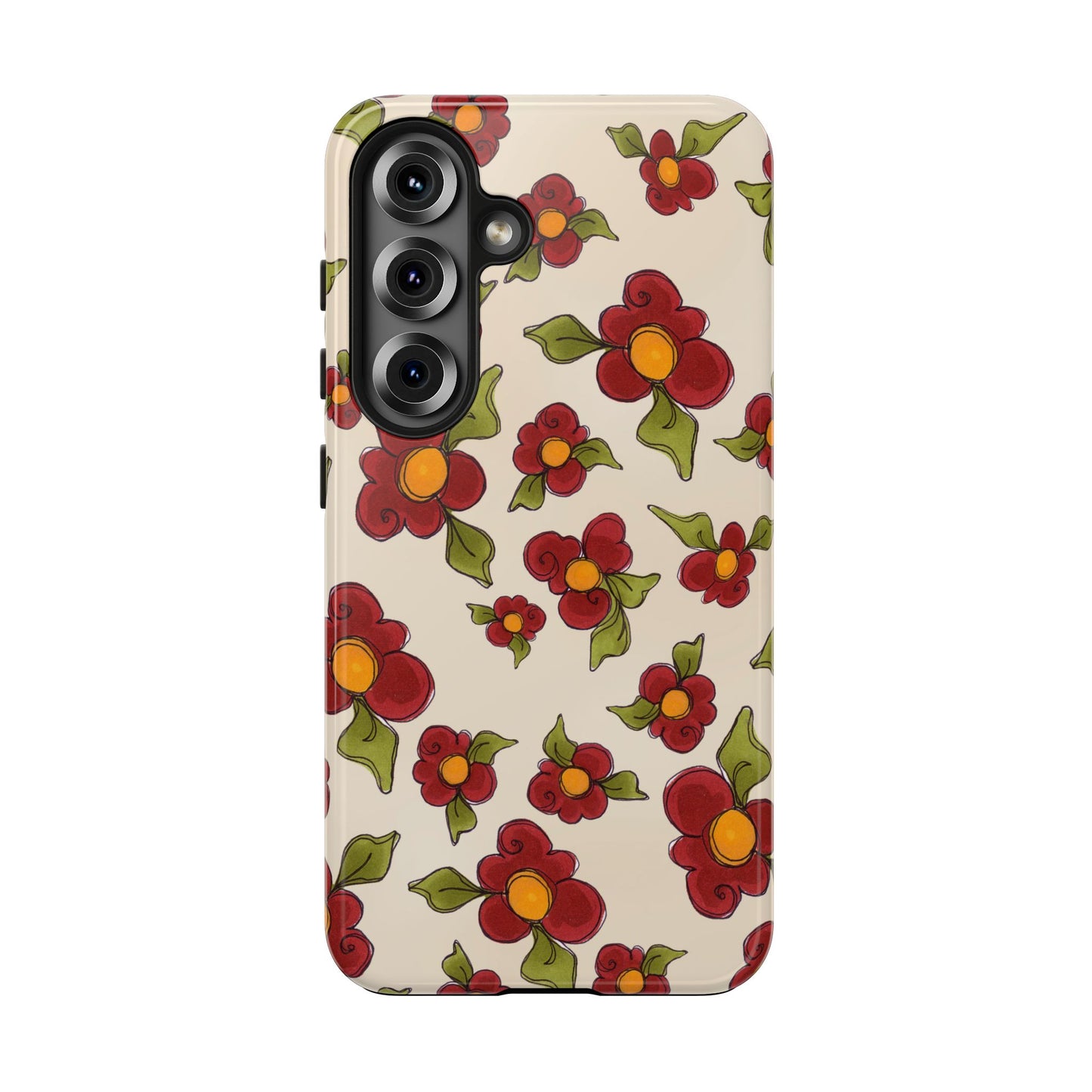 Chili Pepper Daisies Phone Case