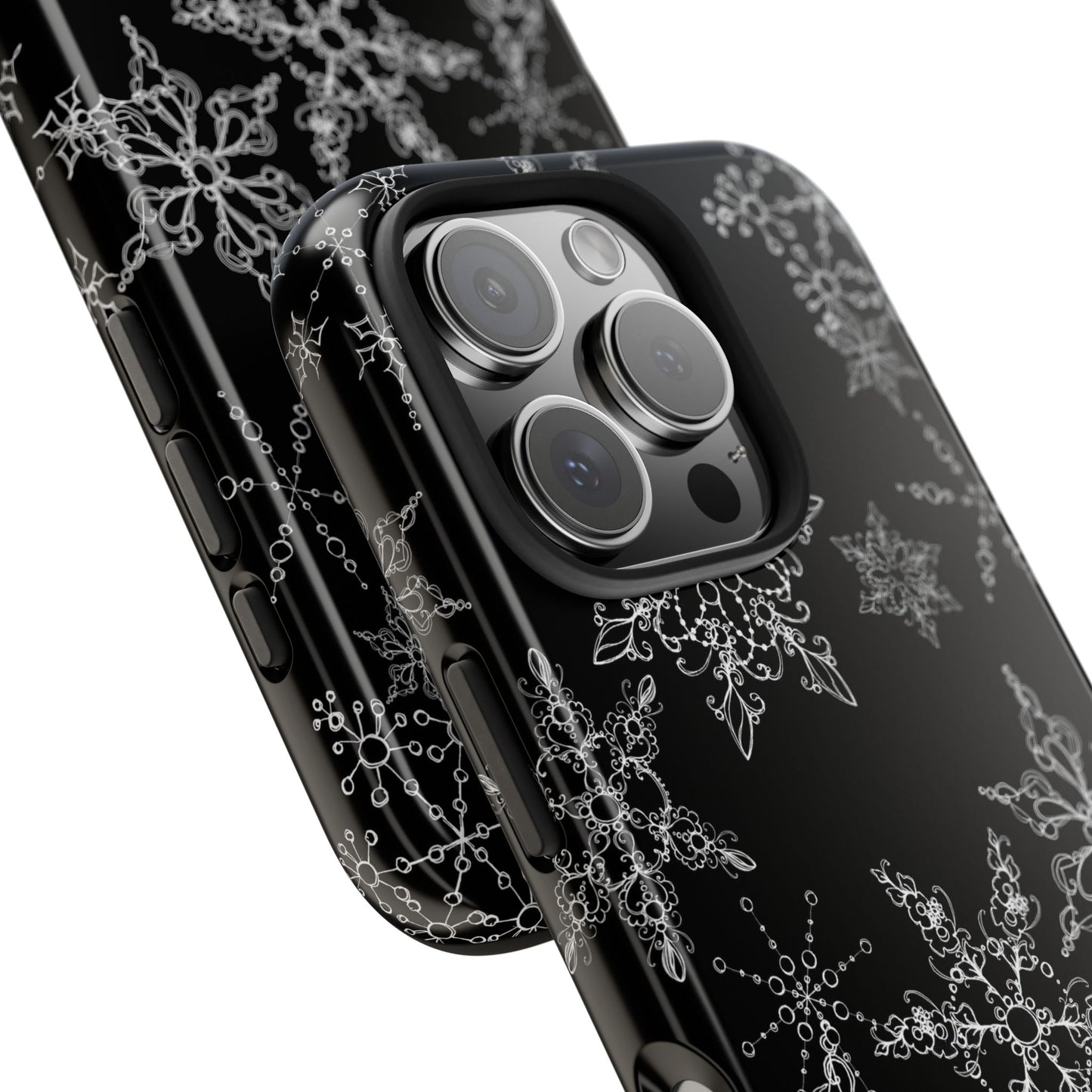 Random Flakes Black Phone Case