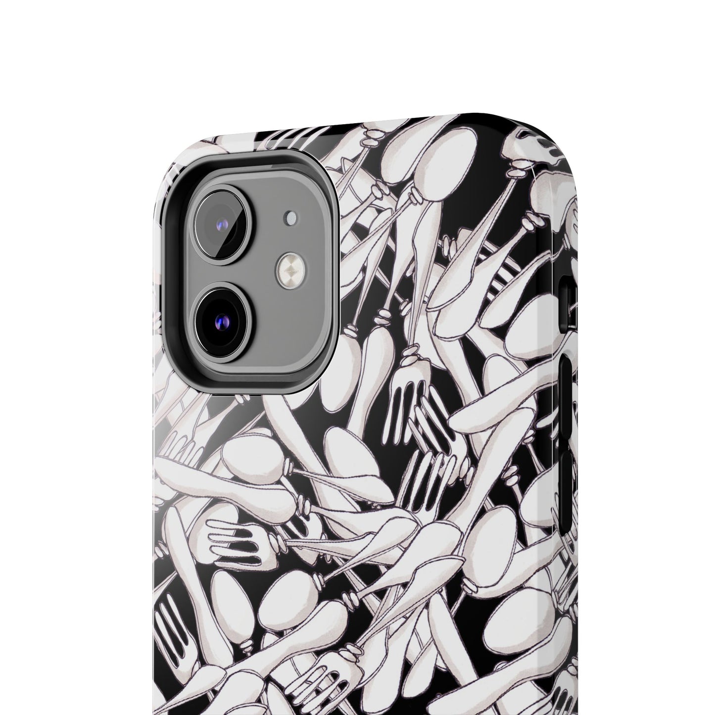Silverware Wars Black Phone Case
