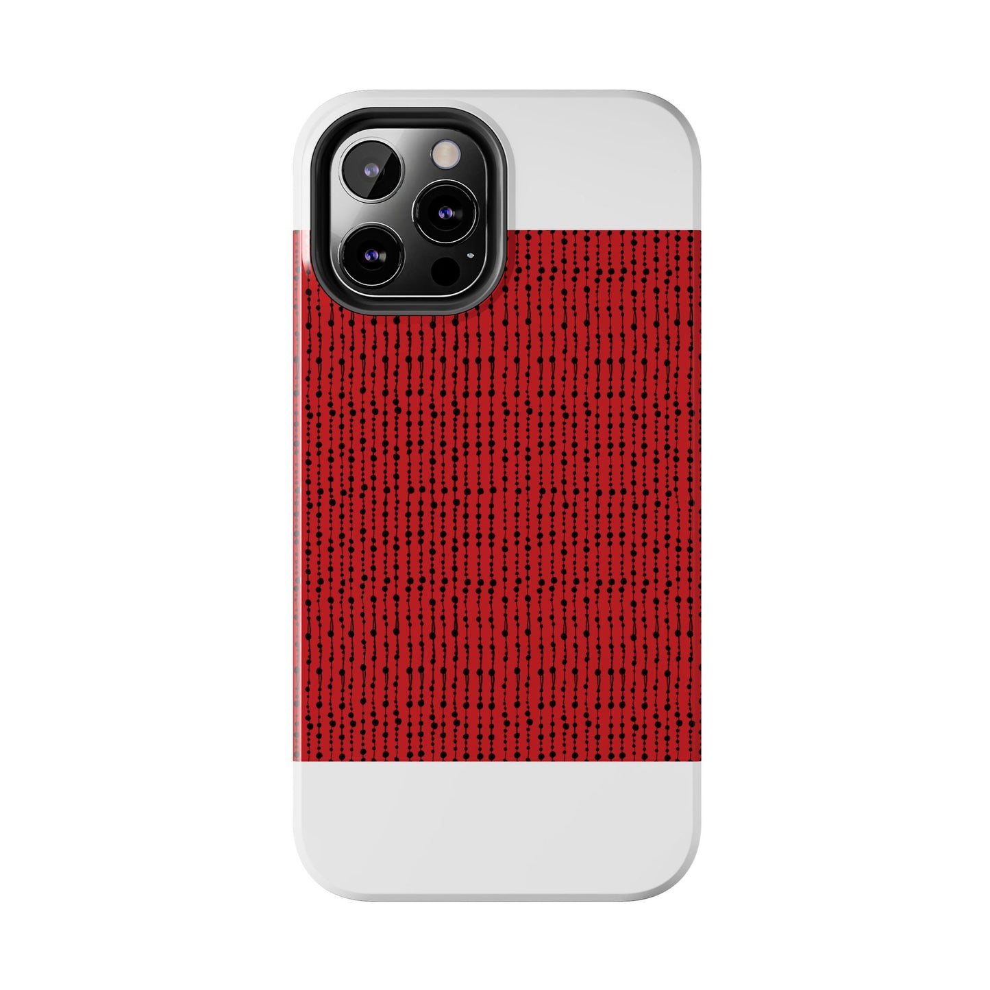 Beaded Curtain Red / Black Phone Case