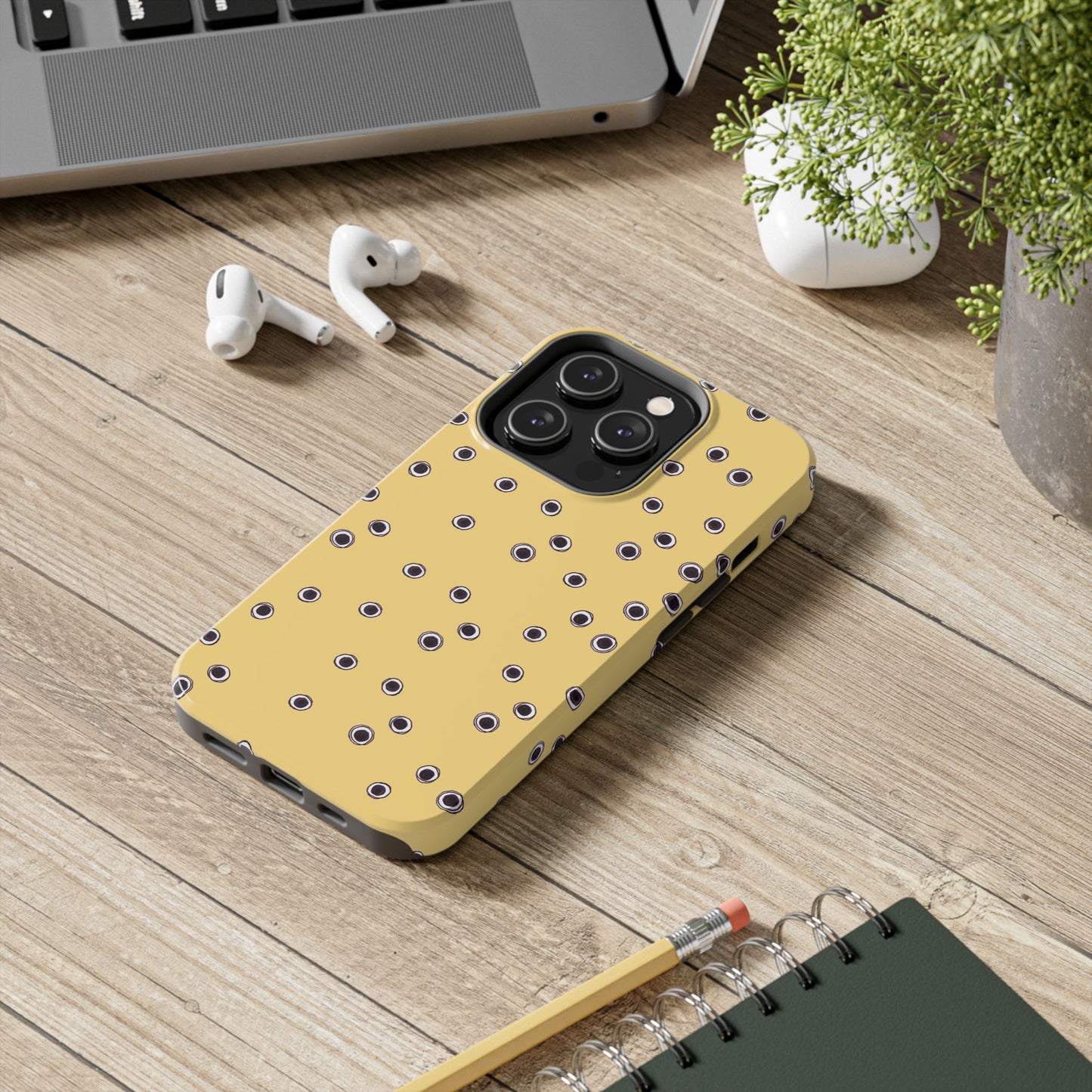 Halo Dots Yellow Phone Case
