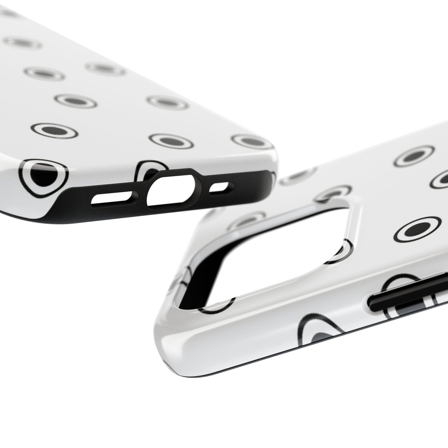 CD Dots White / Black Phone Case