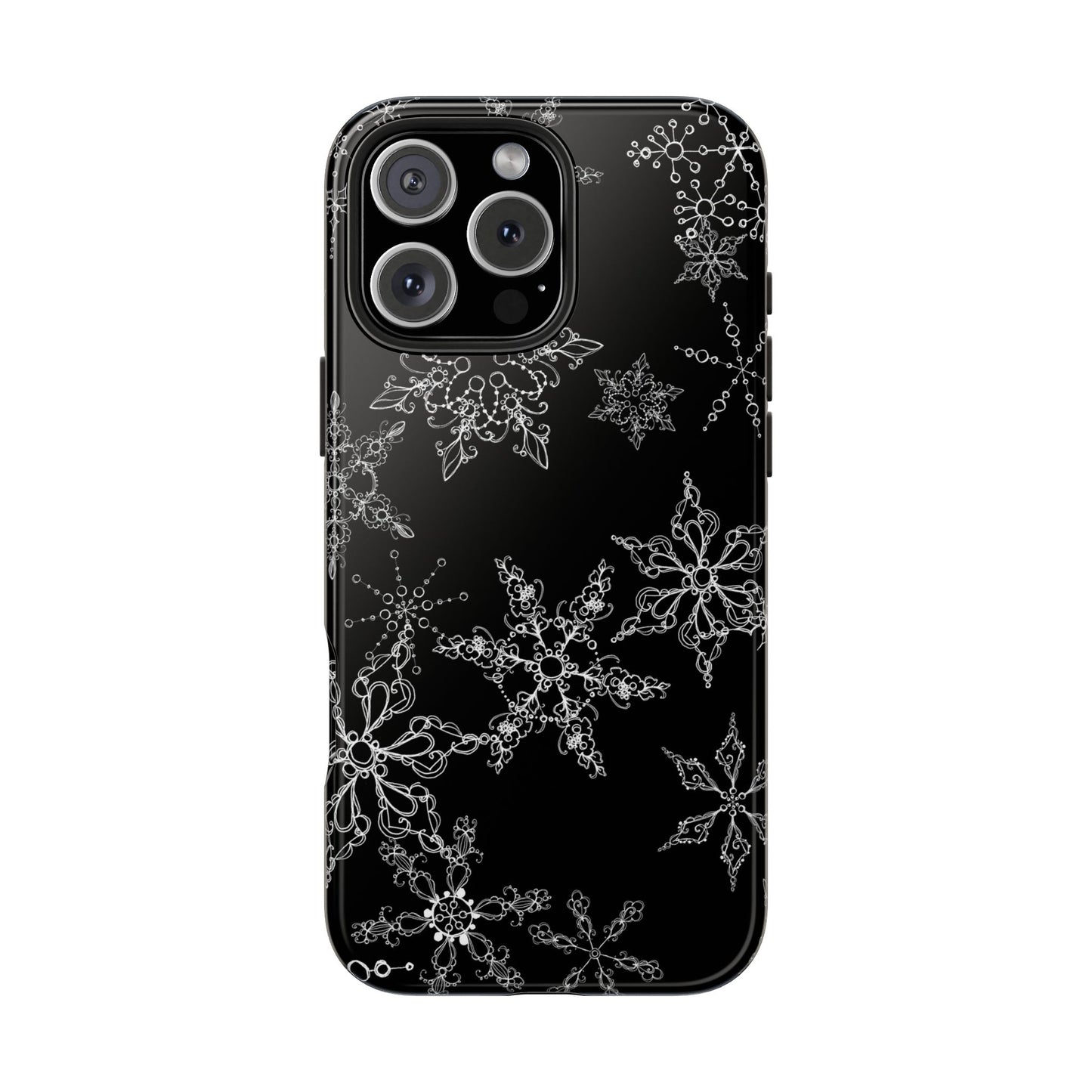 Random Flakes Black Phone Case