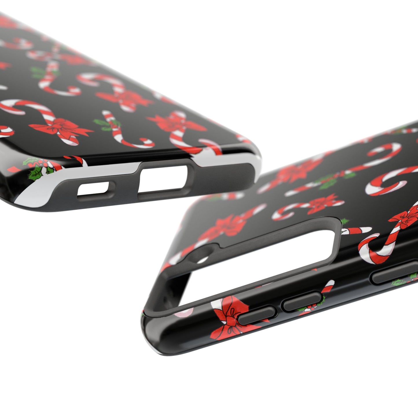 Candy Cane Crowd Black Phone Case