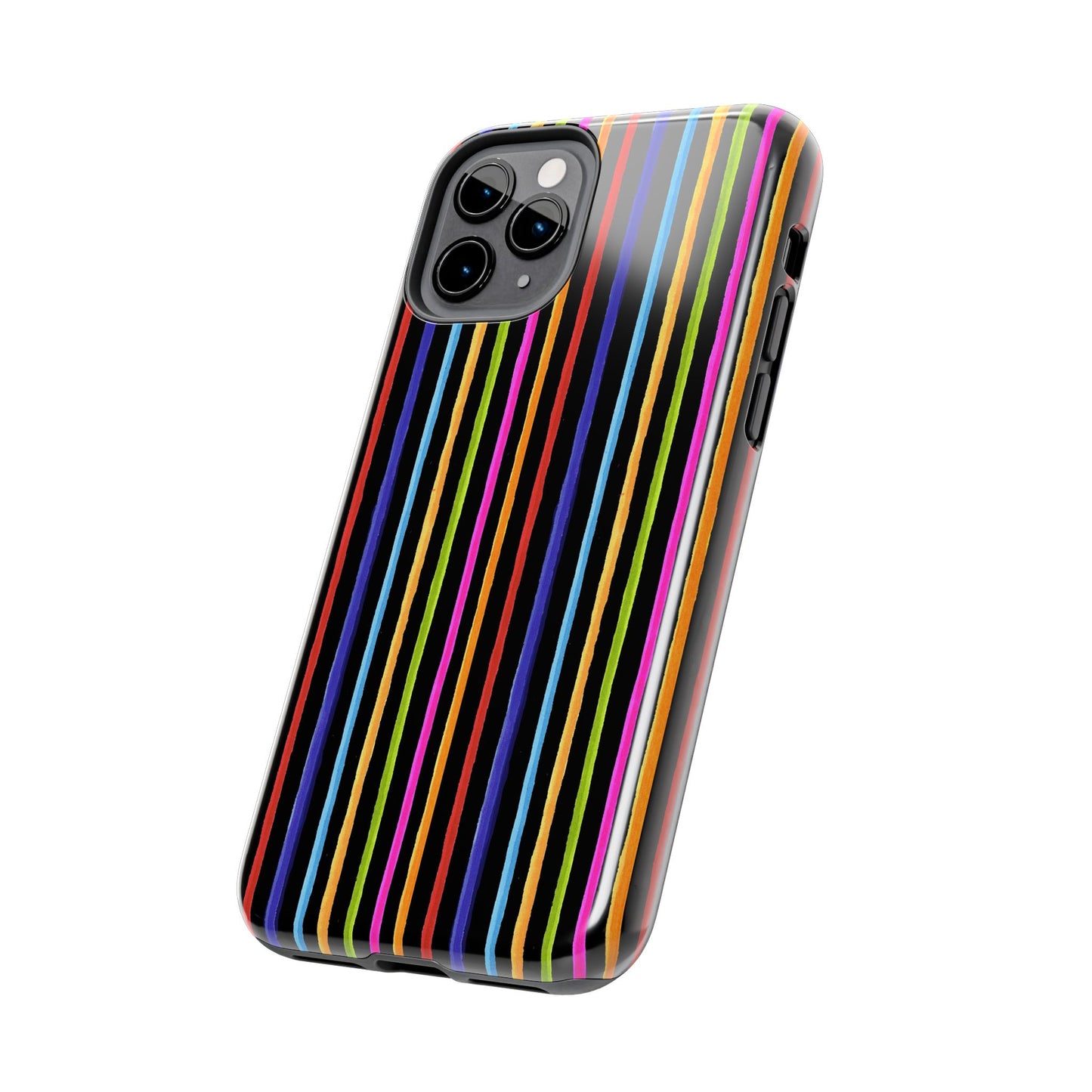 Happy Stripe Black Phone Case