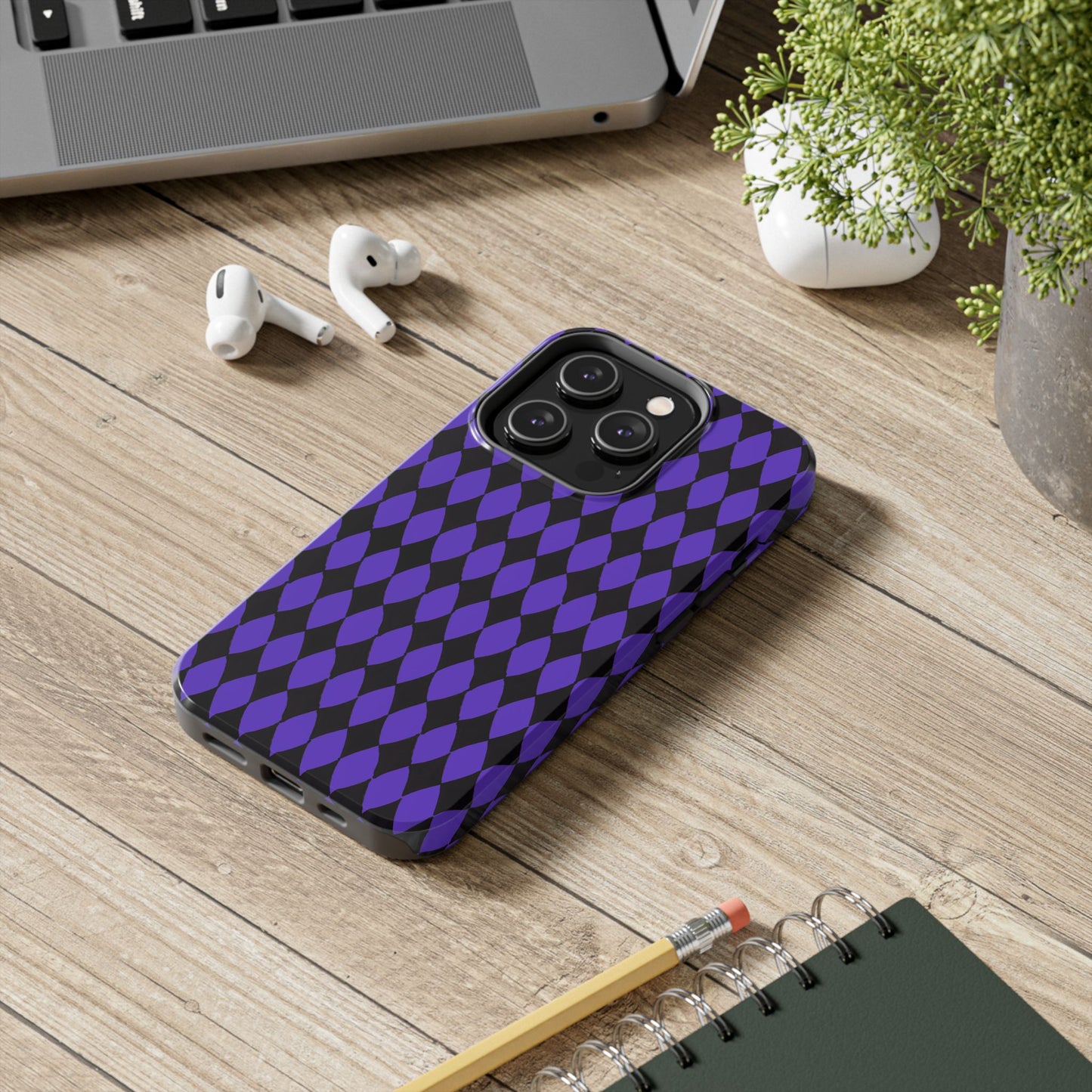 Diamond Purple / Black Phone Case